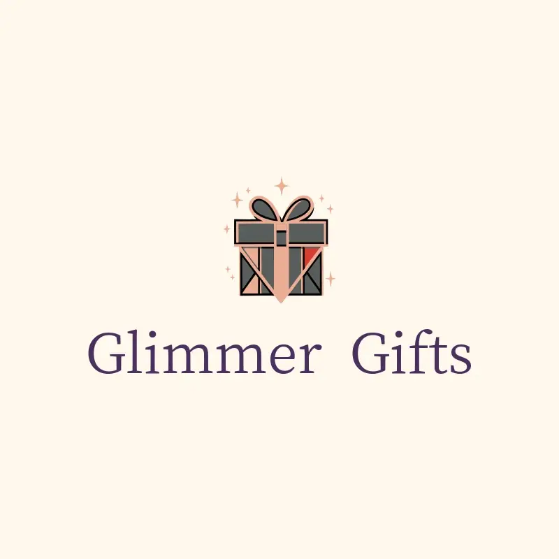 The gift shop name Glimmer Gifts as a branded logo with a color icon