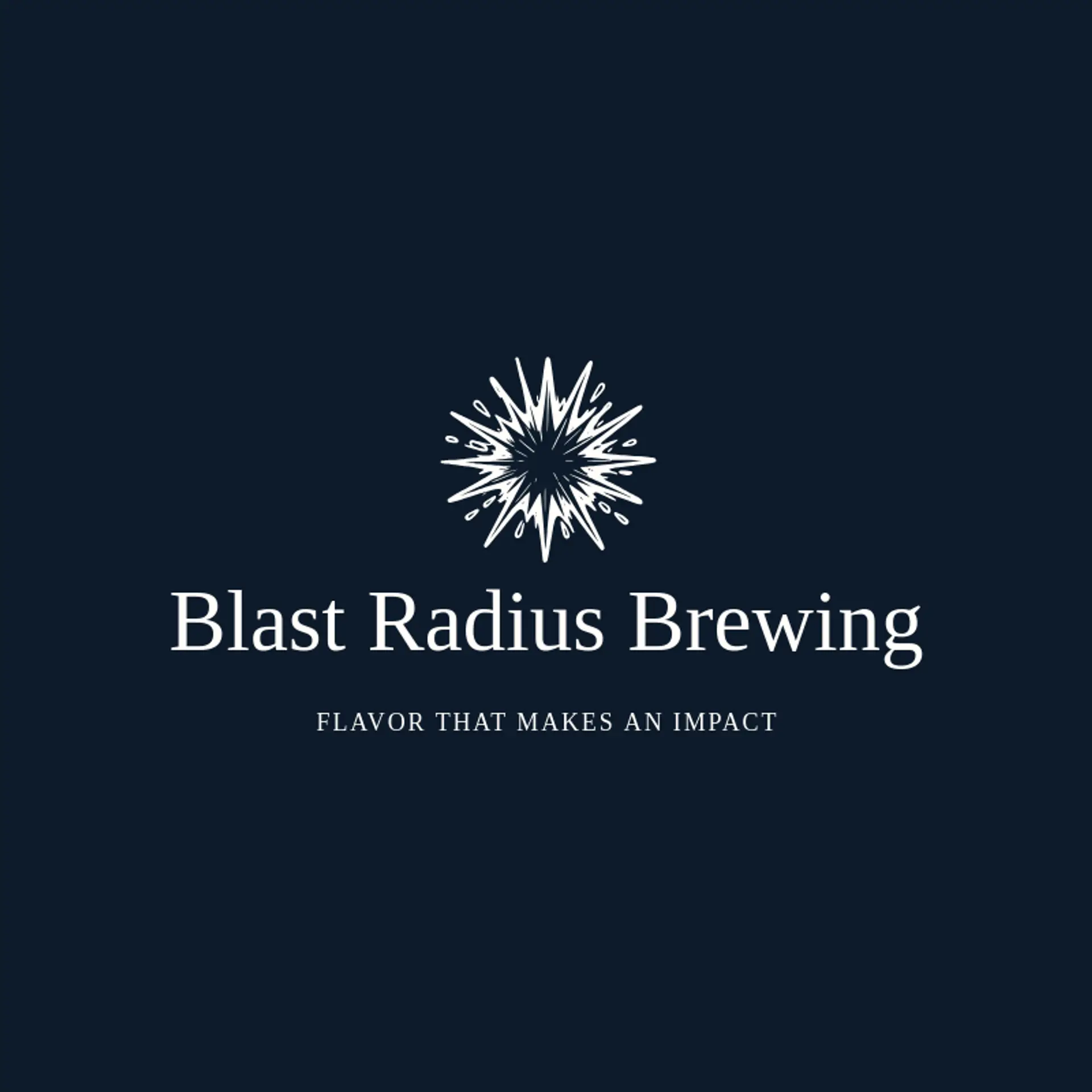 Blast Radius Brewing logo for explosion