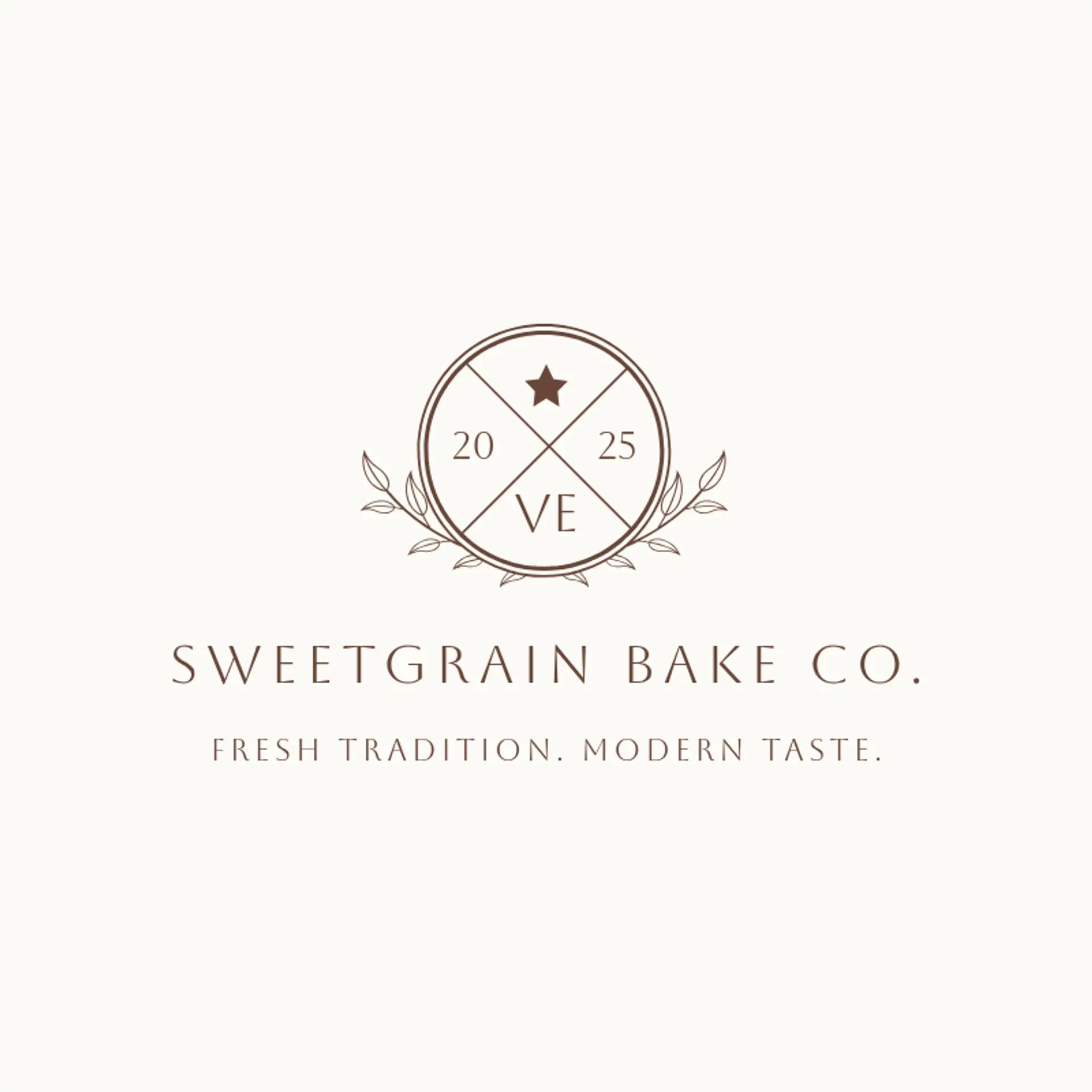 Sweetgrain Bake Co. logo for modern bakery