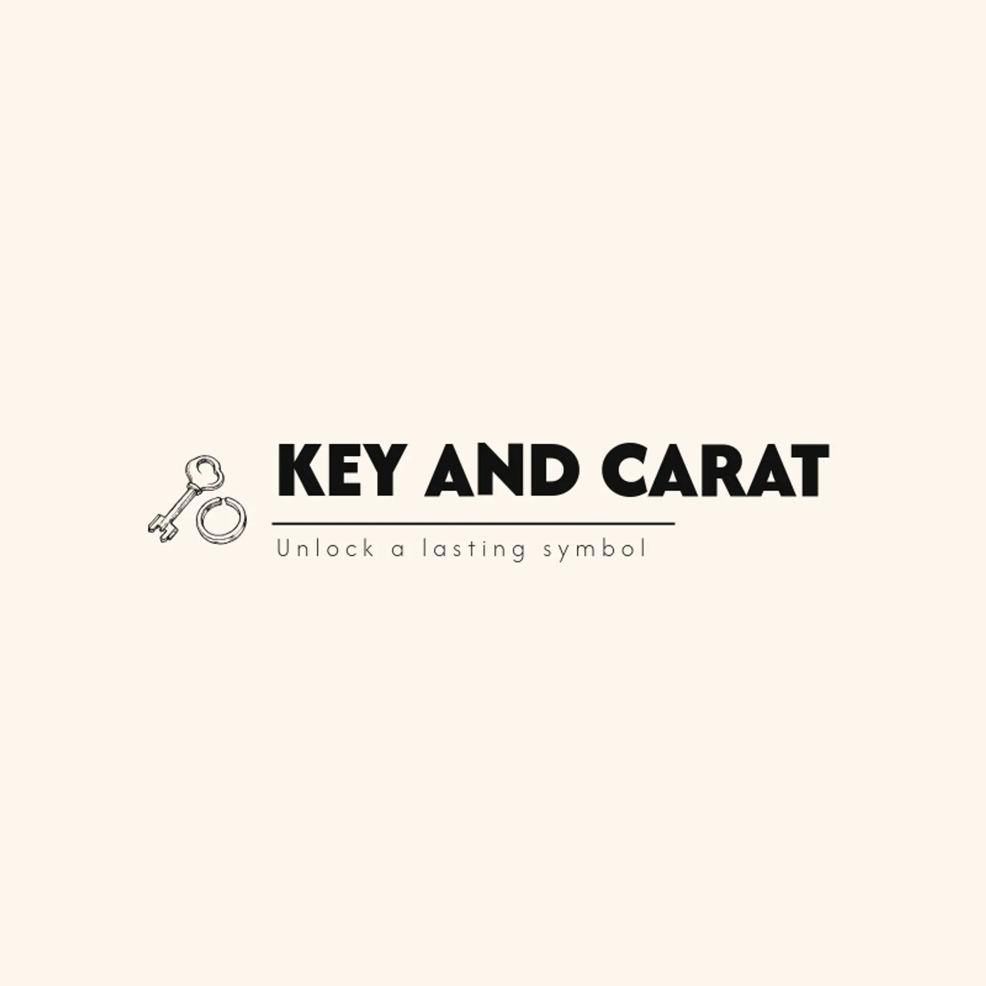 Key and Carat logo for ring