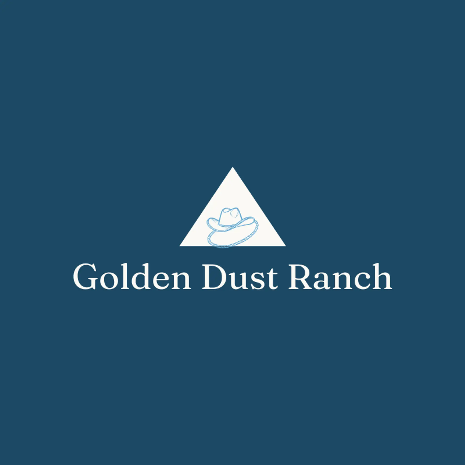 Golden Dust Ranch logo for cowboy hat