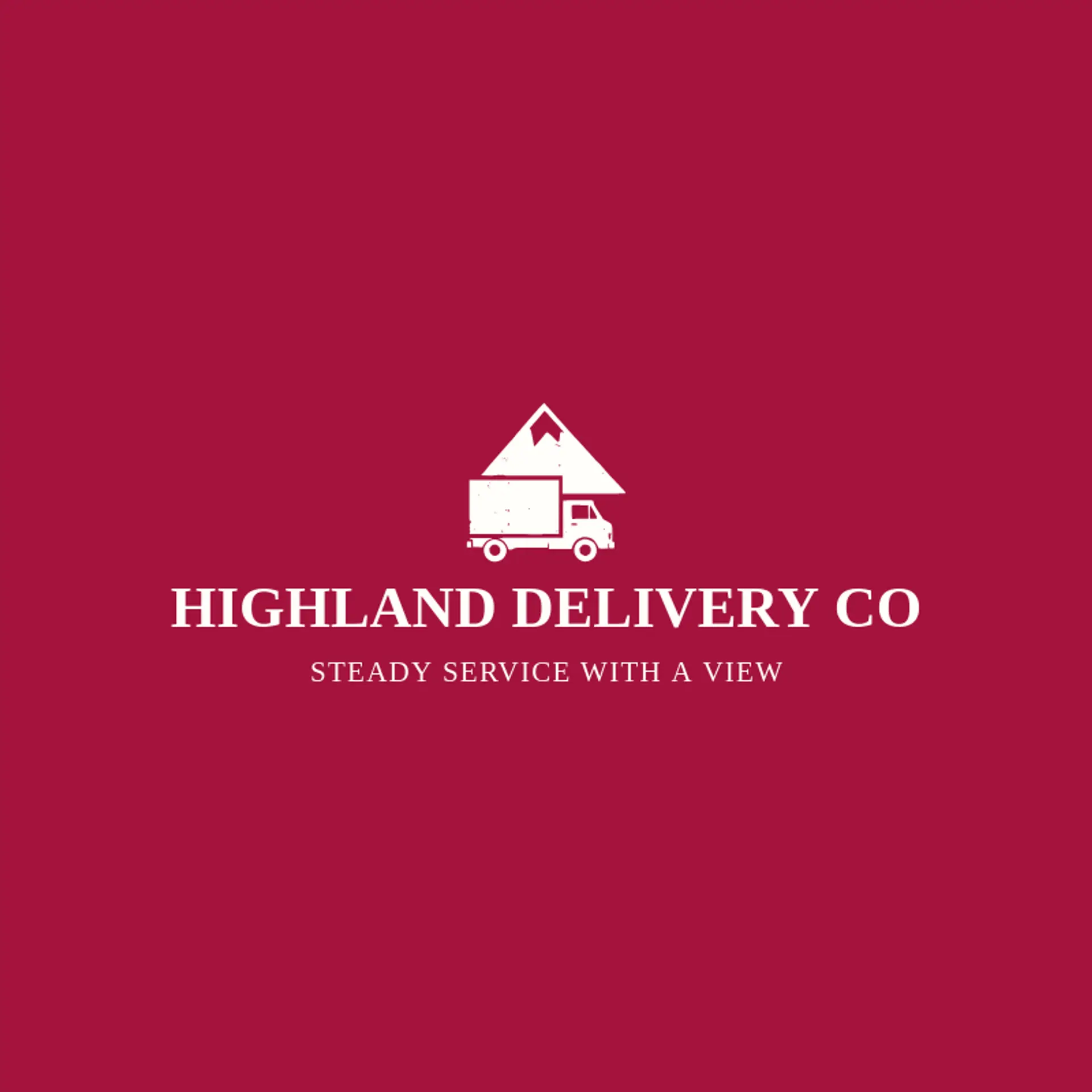 Highland Delivery Co logo for box truck