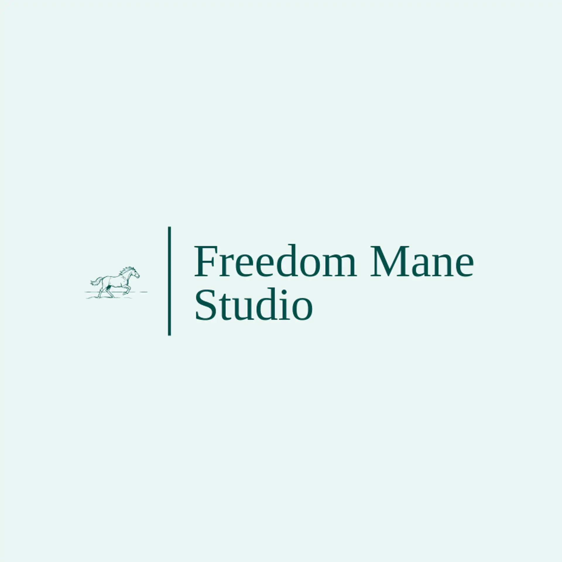 Freedom Mane Studio logo for mustang