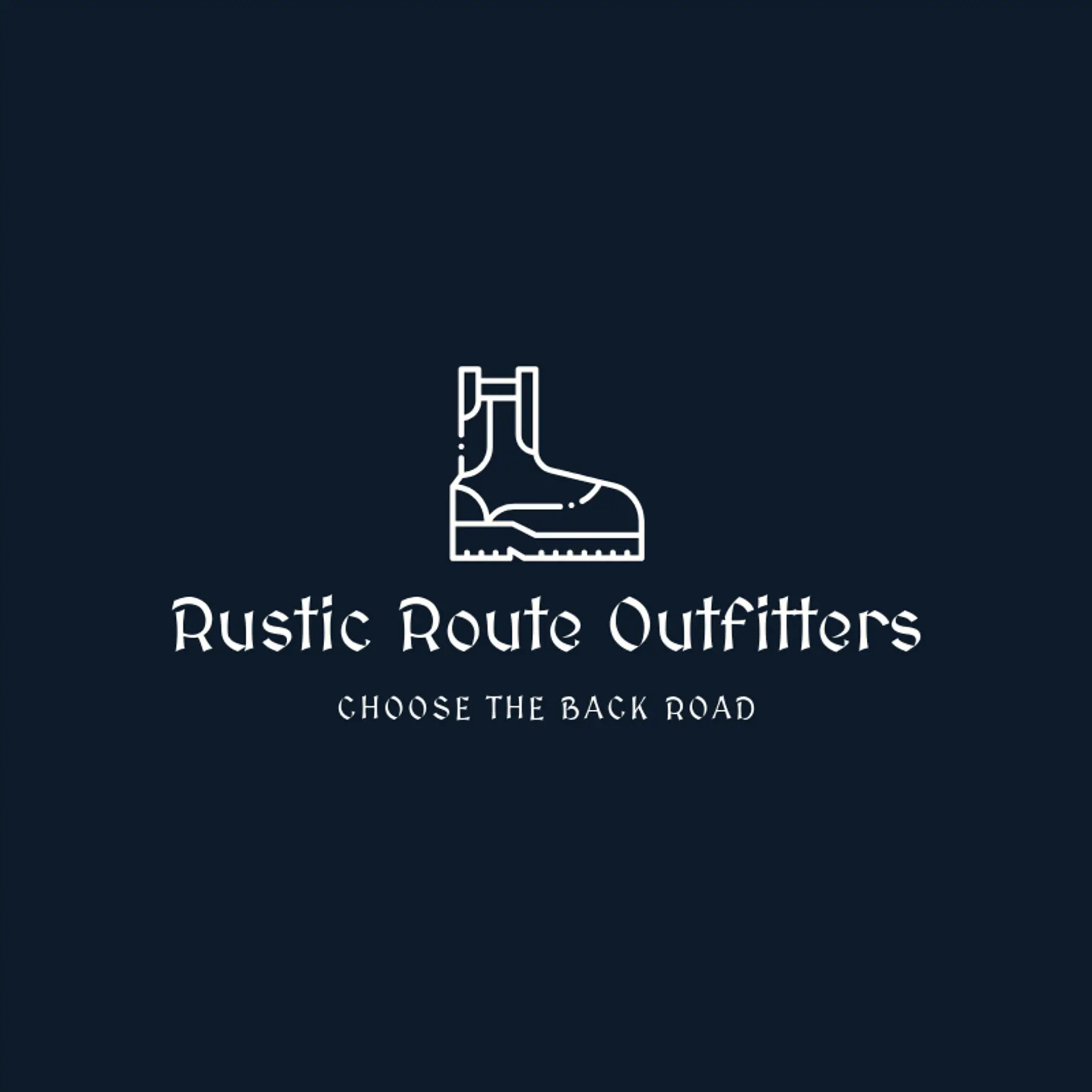Rustic Route Outfitters logo for boots