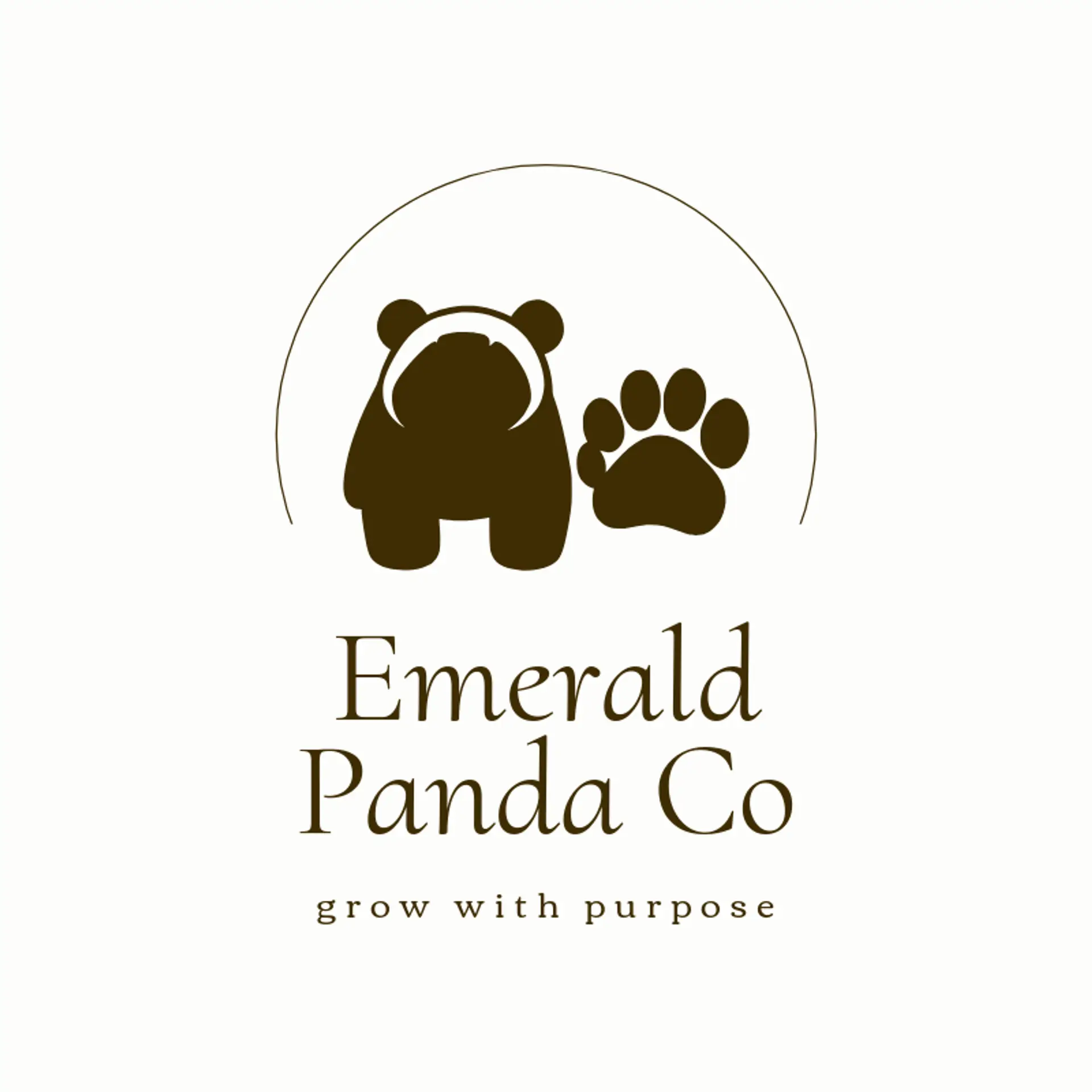 Emerald Panda Co logo for panda