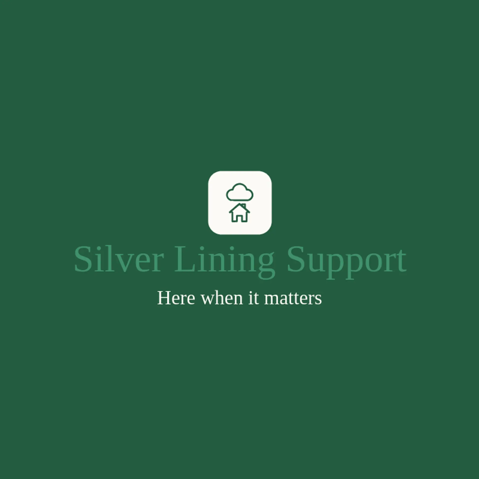 Silver Lining Support logo for home care