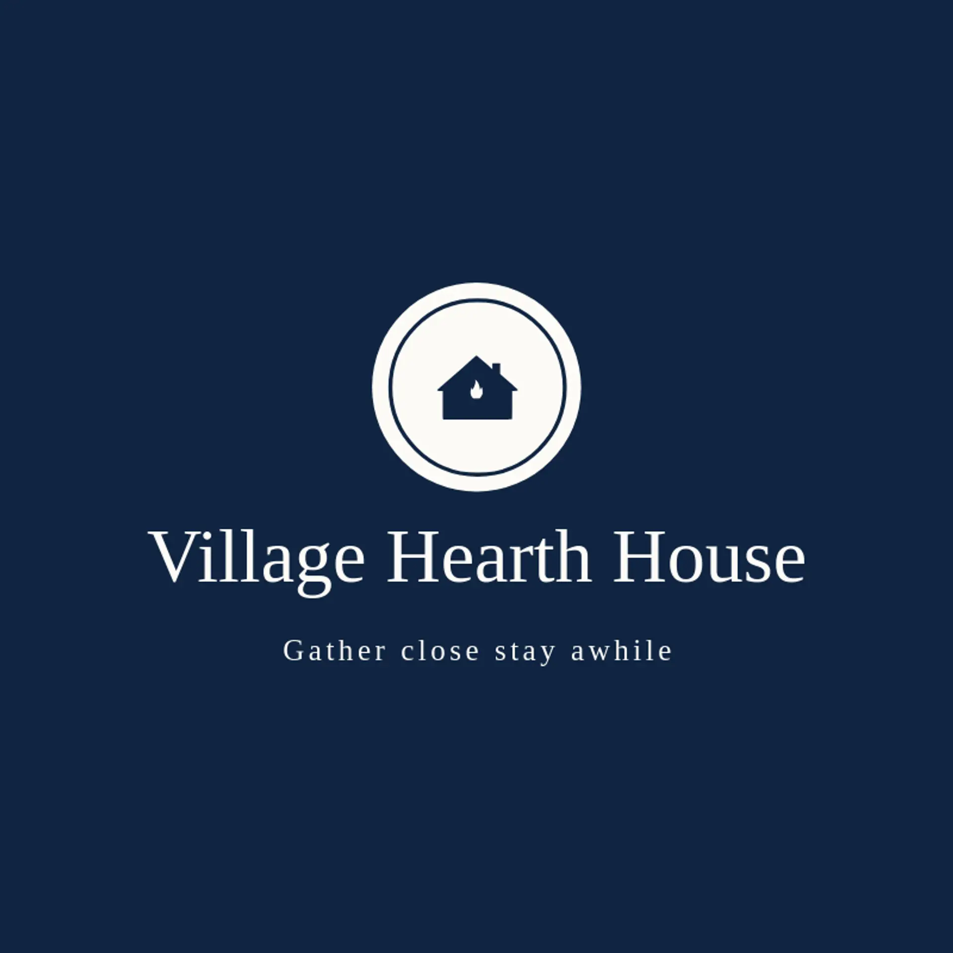 Village Hearth House logo for village