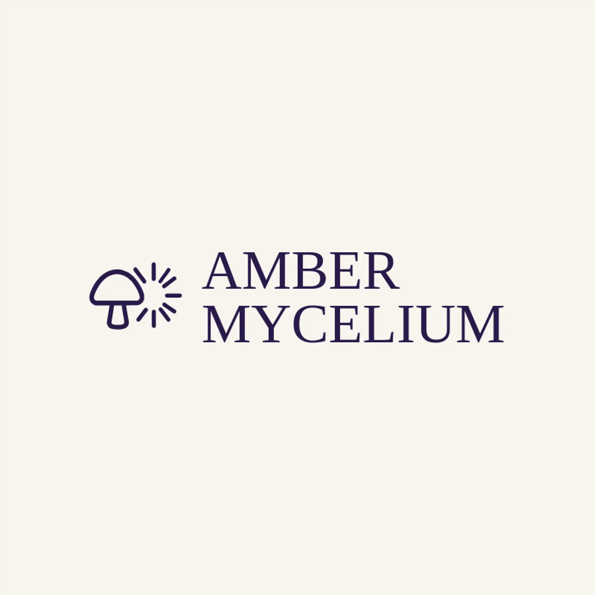Amber Mycelium logo for mushroom