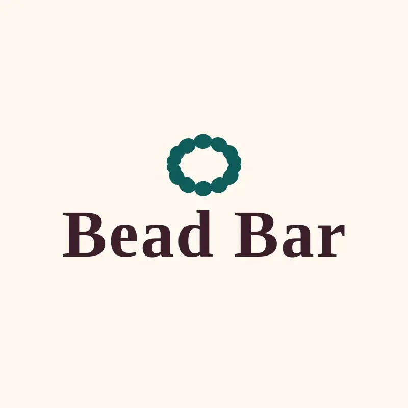 The bracelet business name Bead Bar as a branded logo with a single color icon
