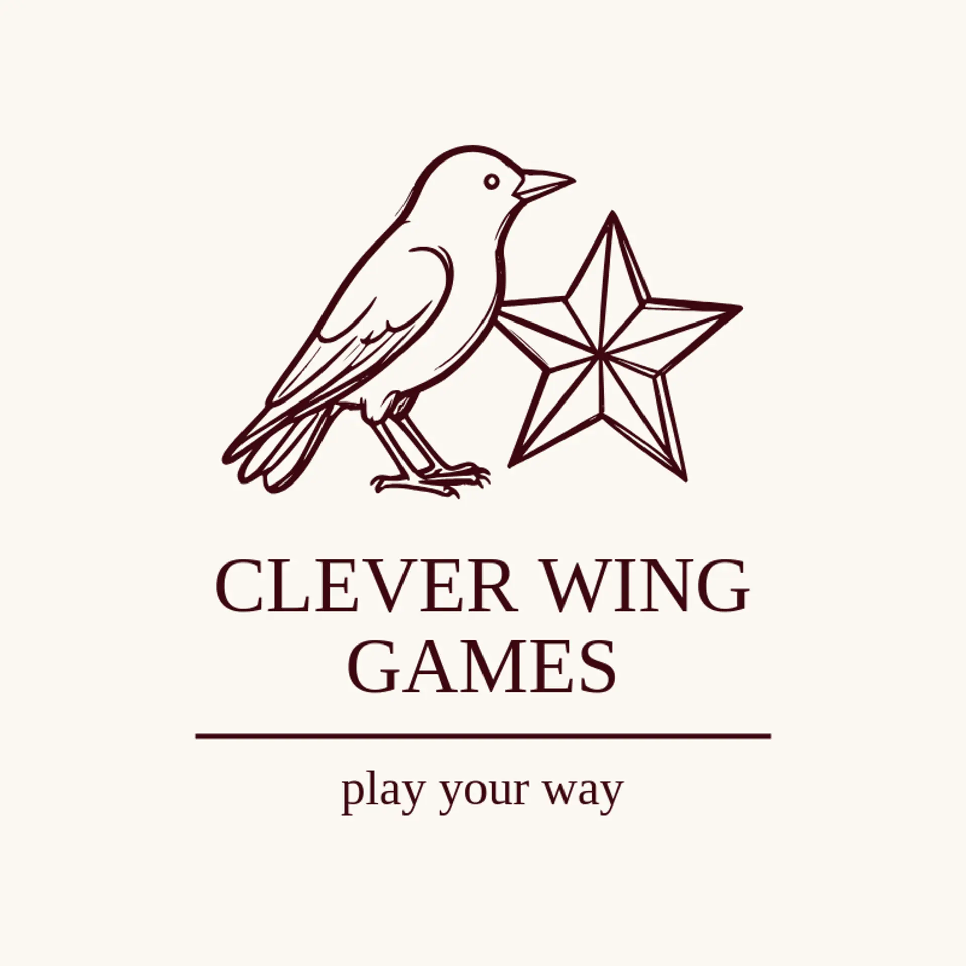 Clever Wing Games logo for crow
