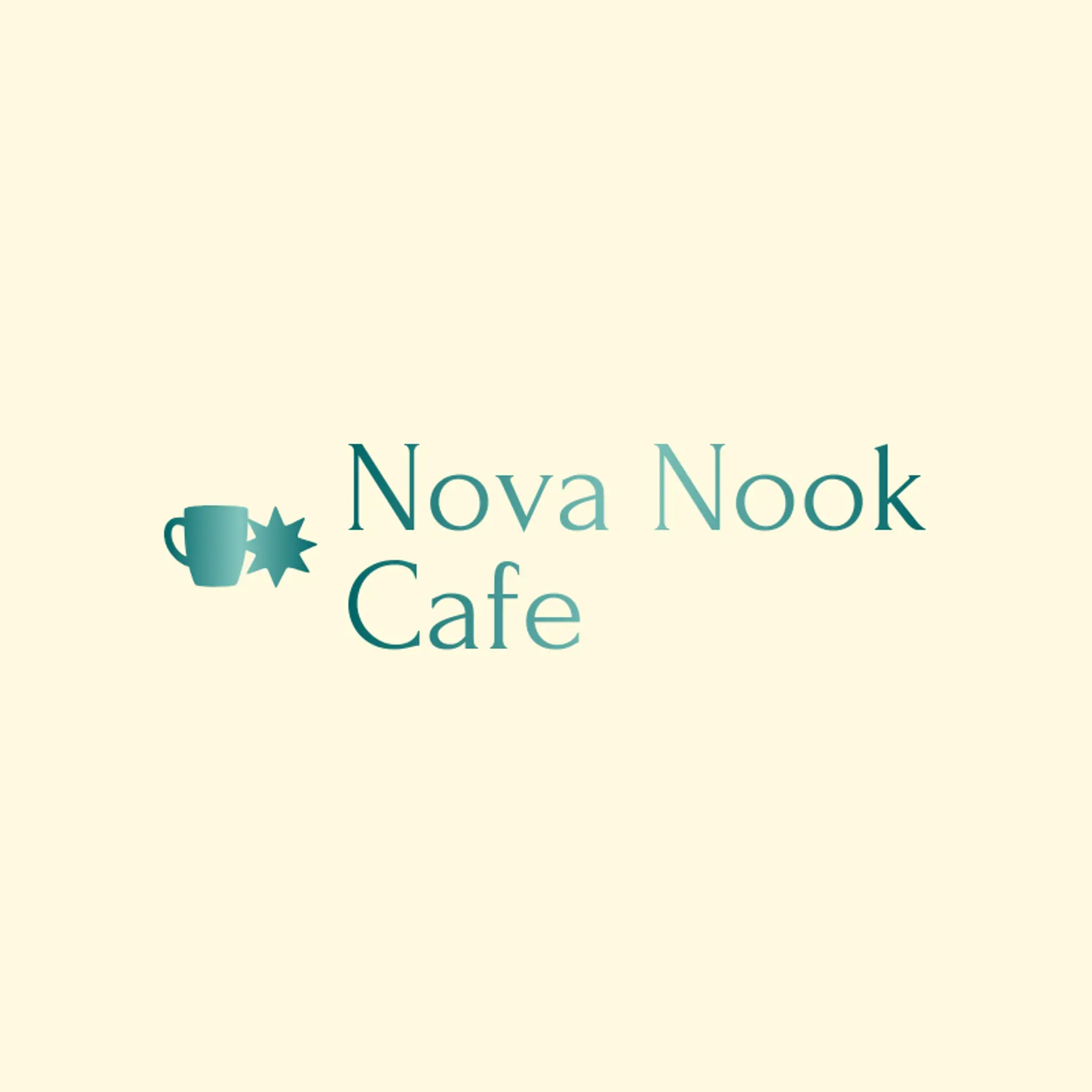 Nova Nook Cafe logo for cyber cafe
