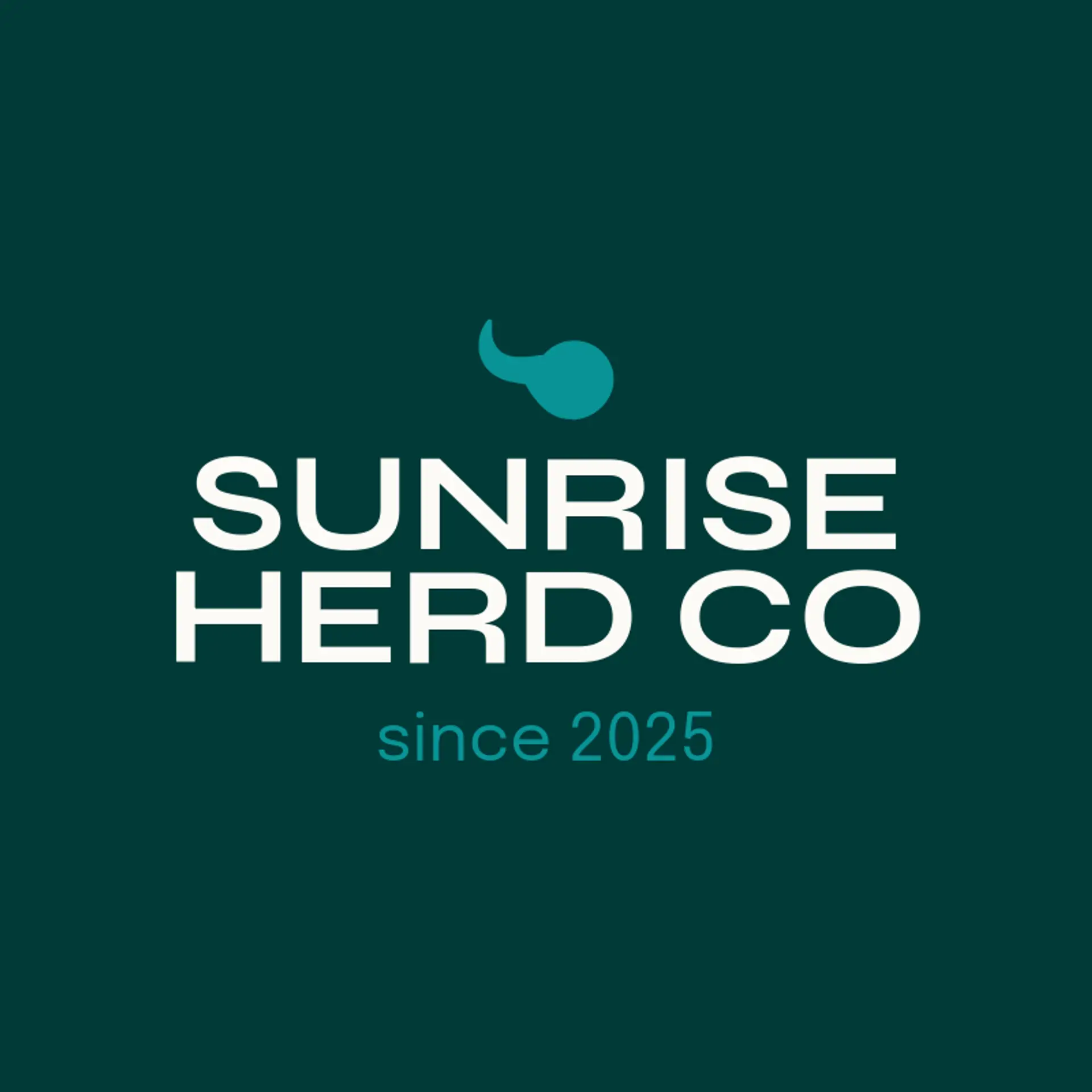 Sunrise Herd Co logo for cow