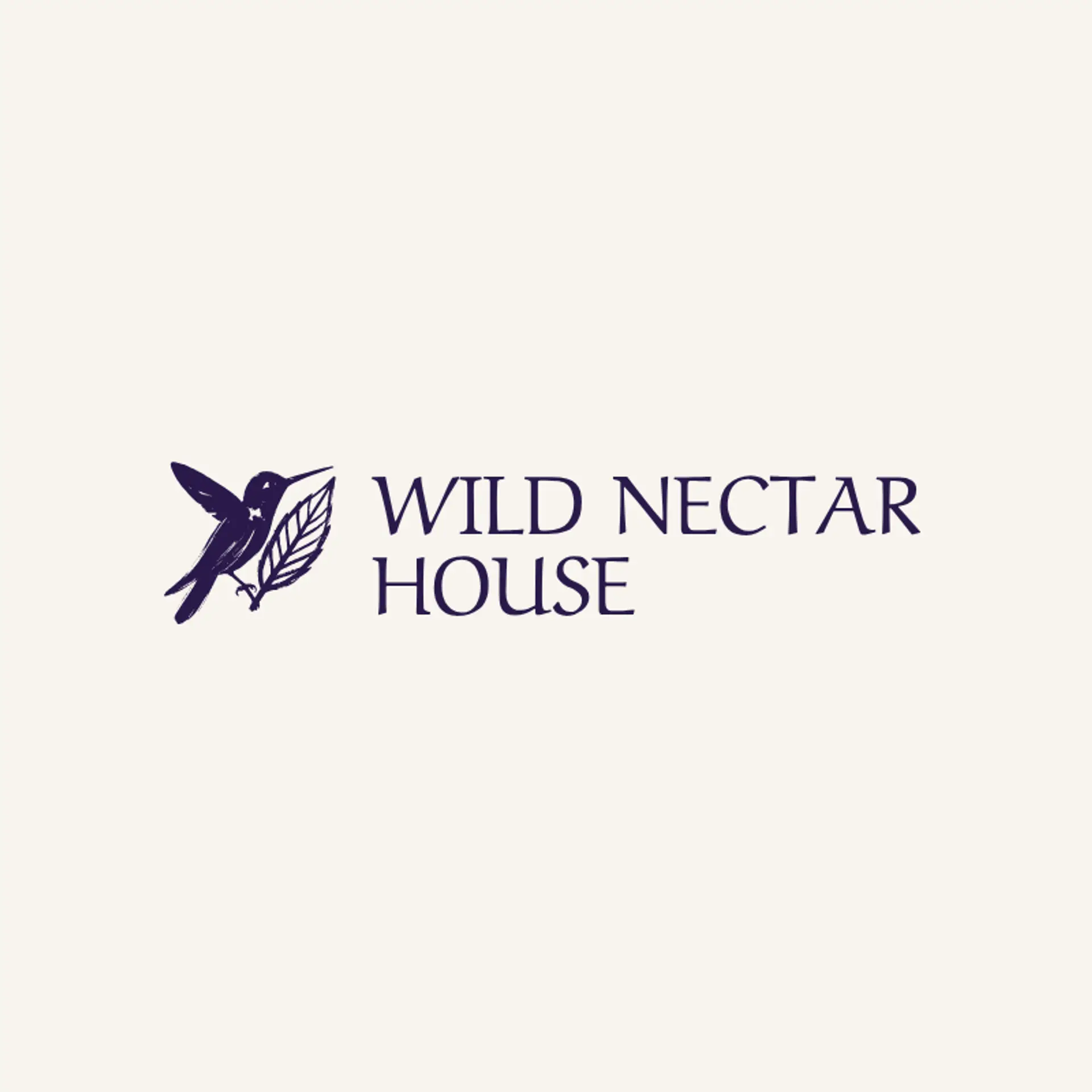 Wild Nectar House logo for hummingbird