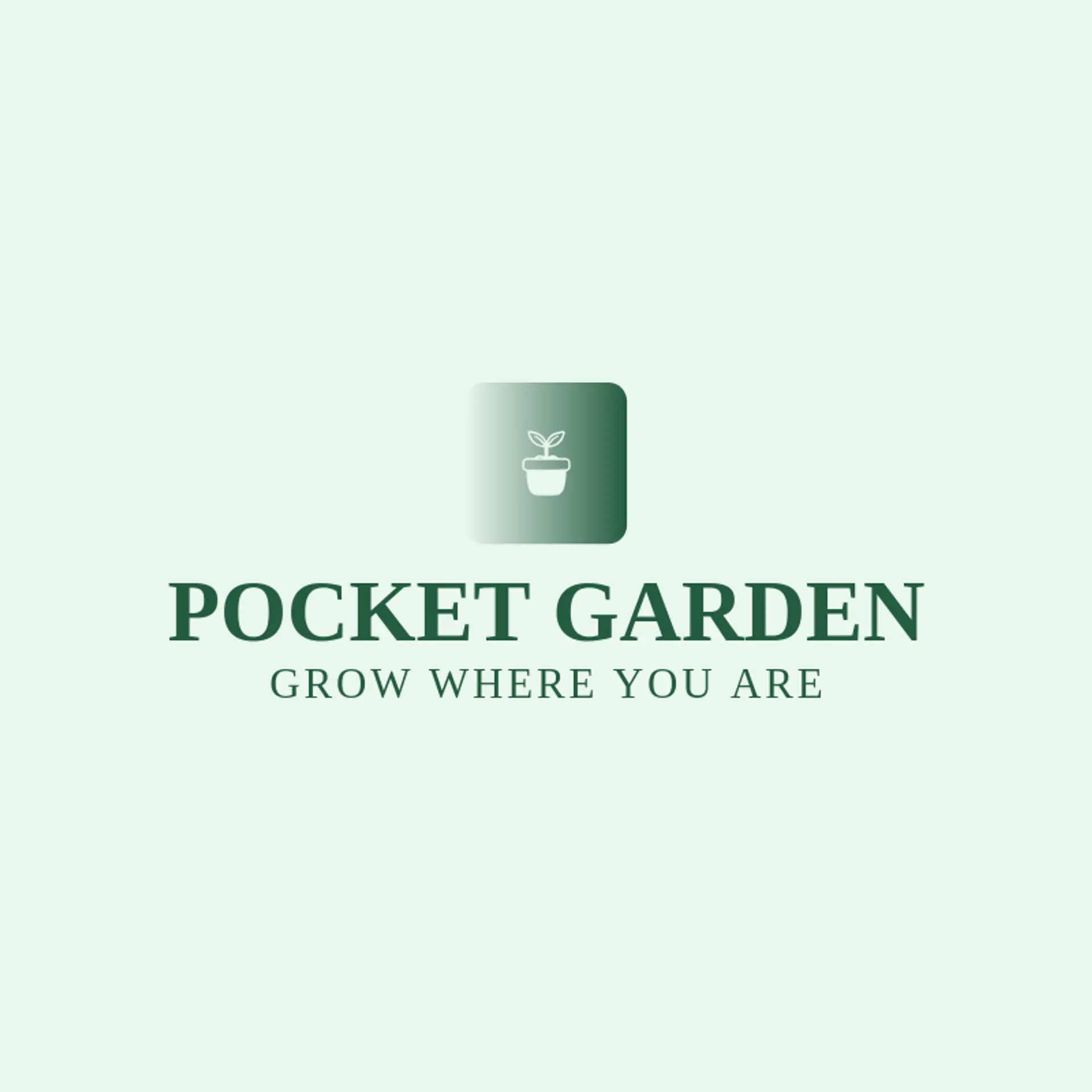 Pocket Garden logo for small business