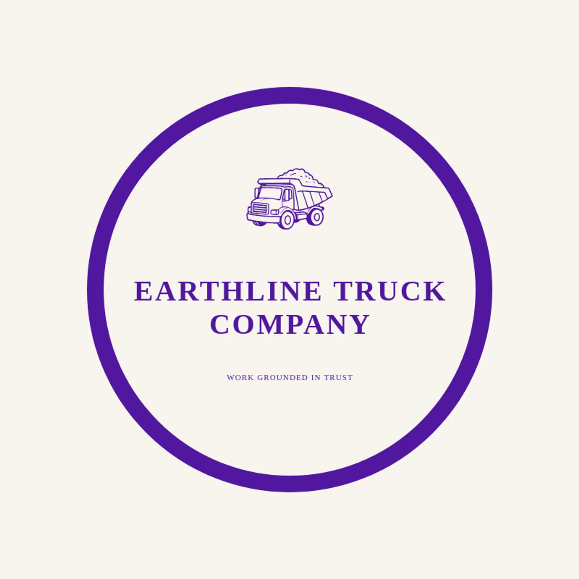 Earthline Truck Company logo for dump truck