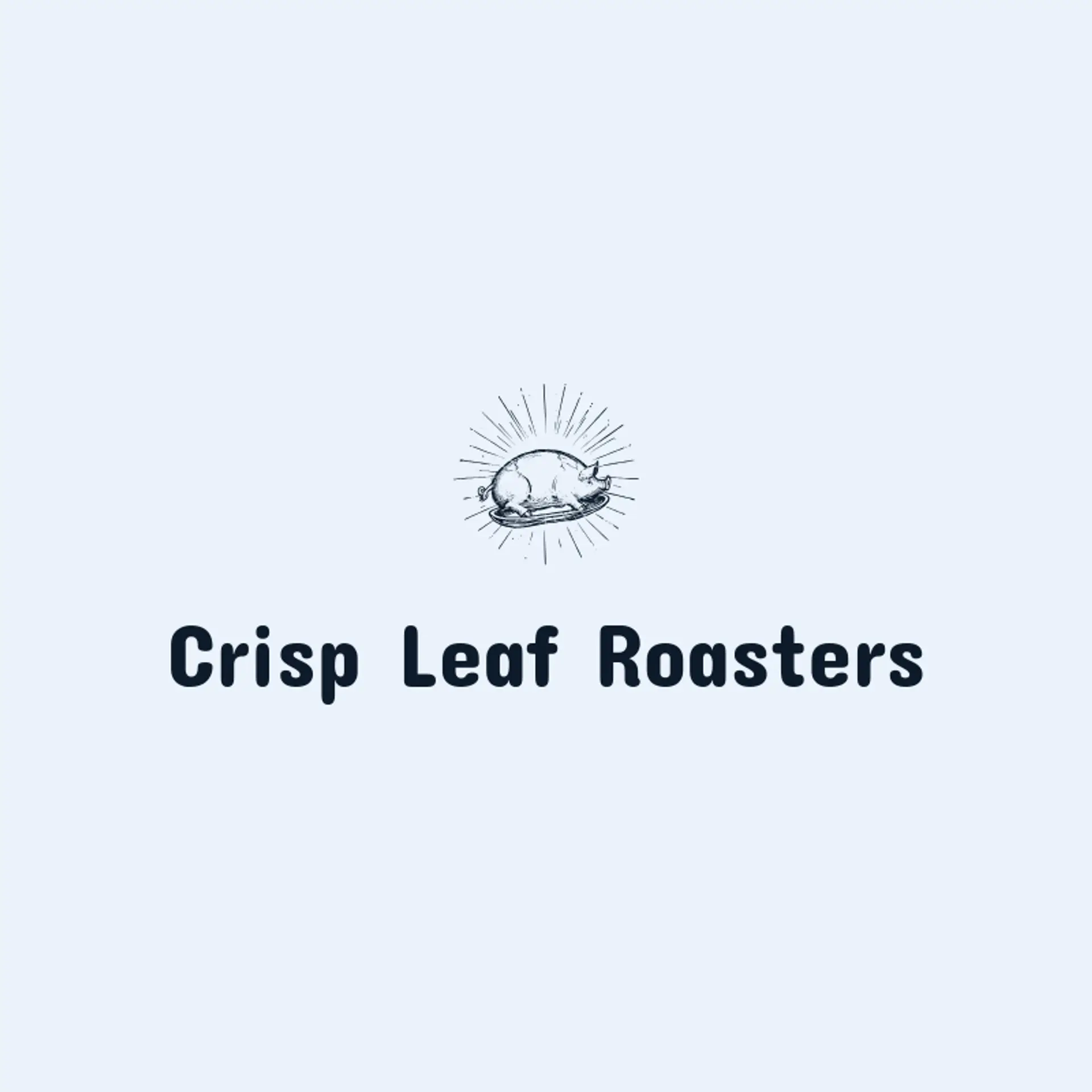 Crisp Leaf Roasters logo for lechon