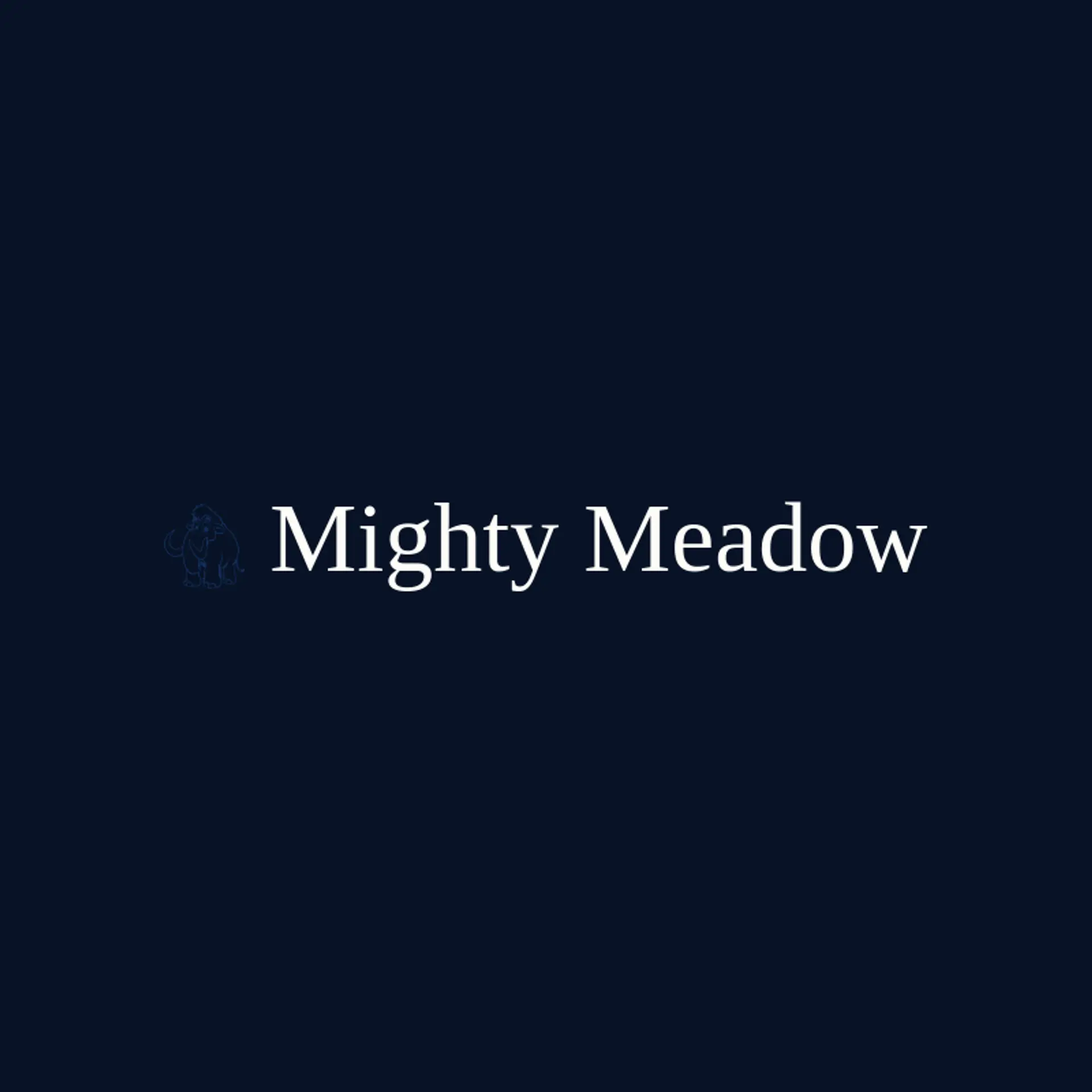Mighty Meadow logo for mammoth