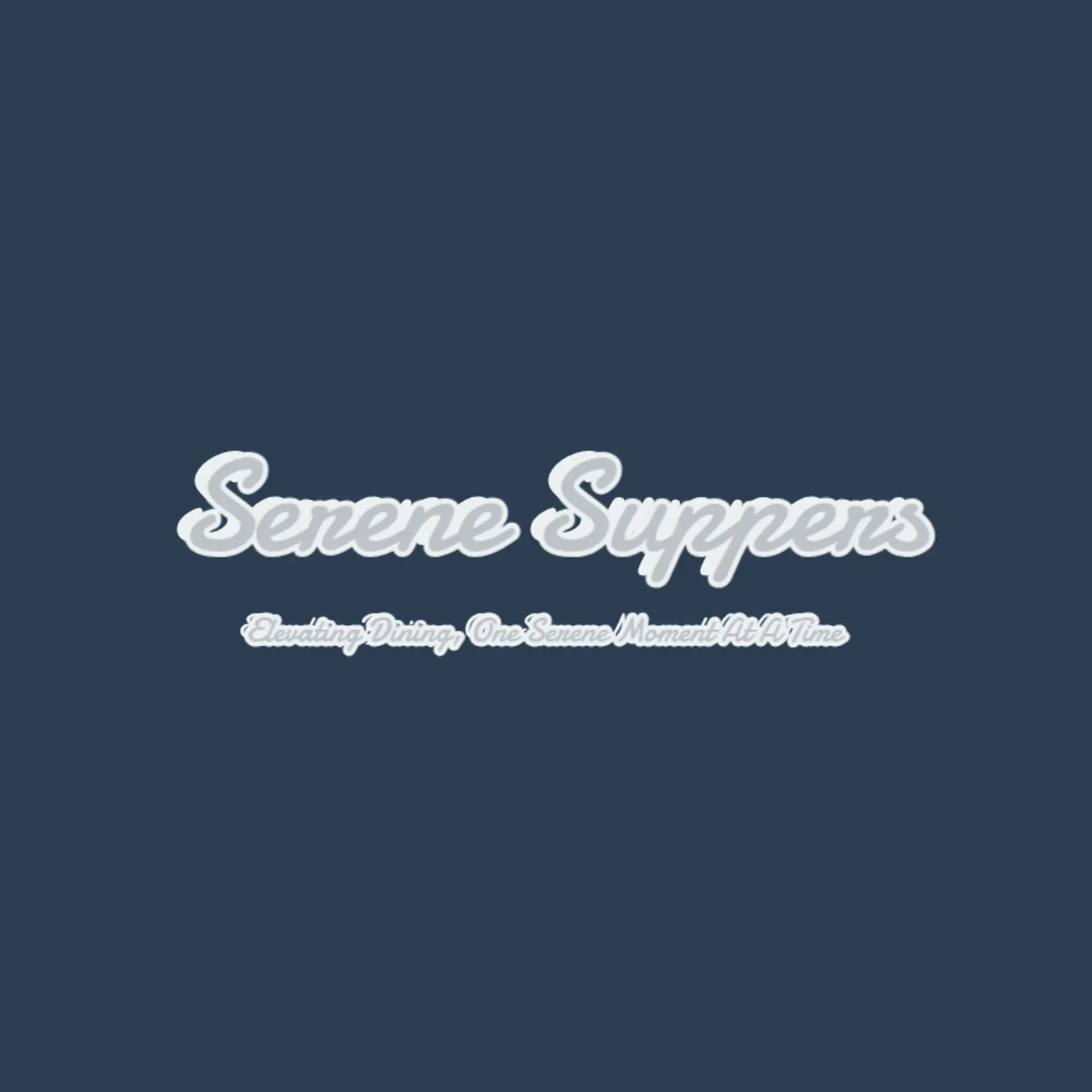Serene Suppers logo for fine dining restaurant