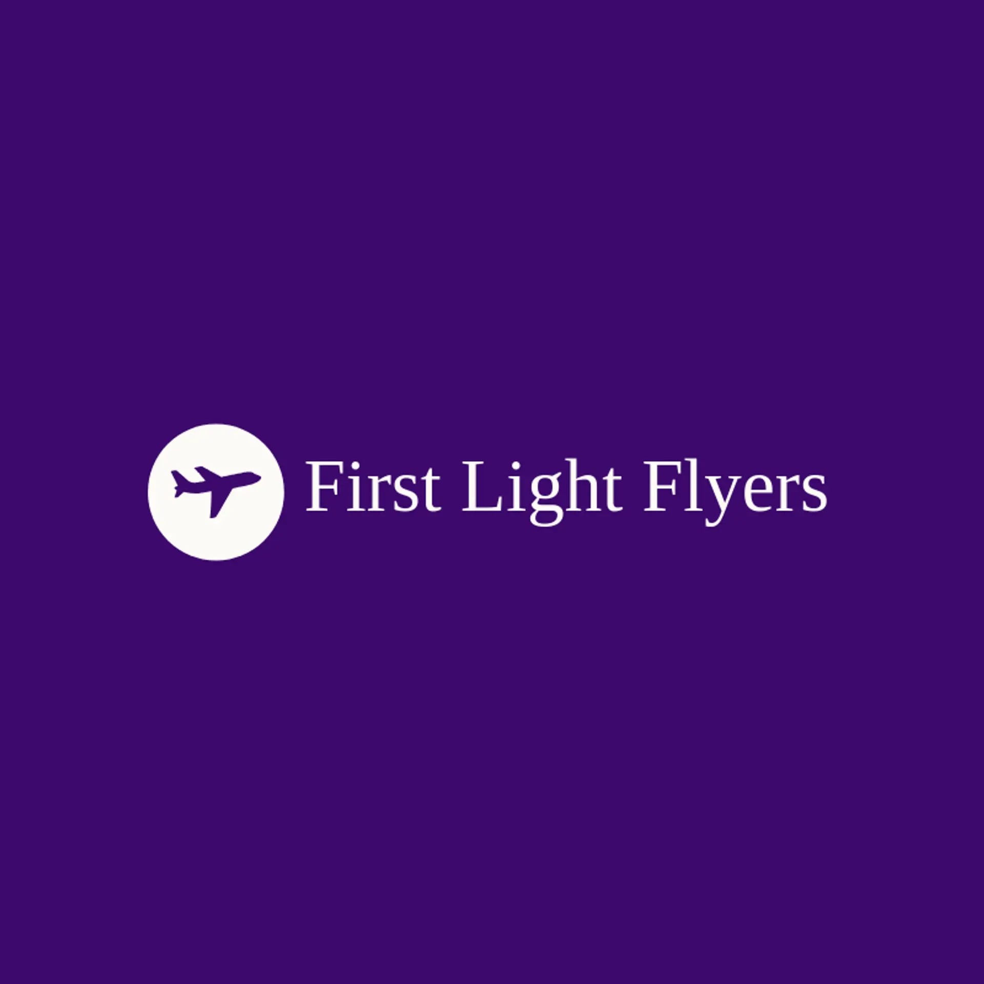First Light Flyers logo for plane