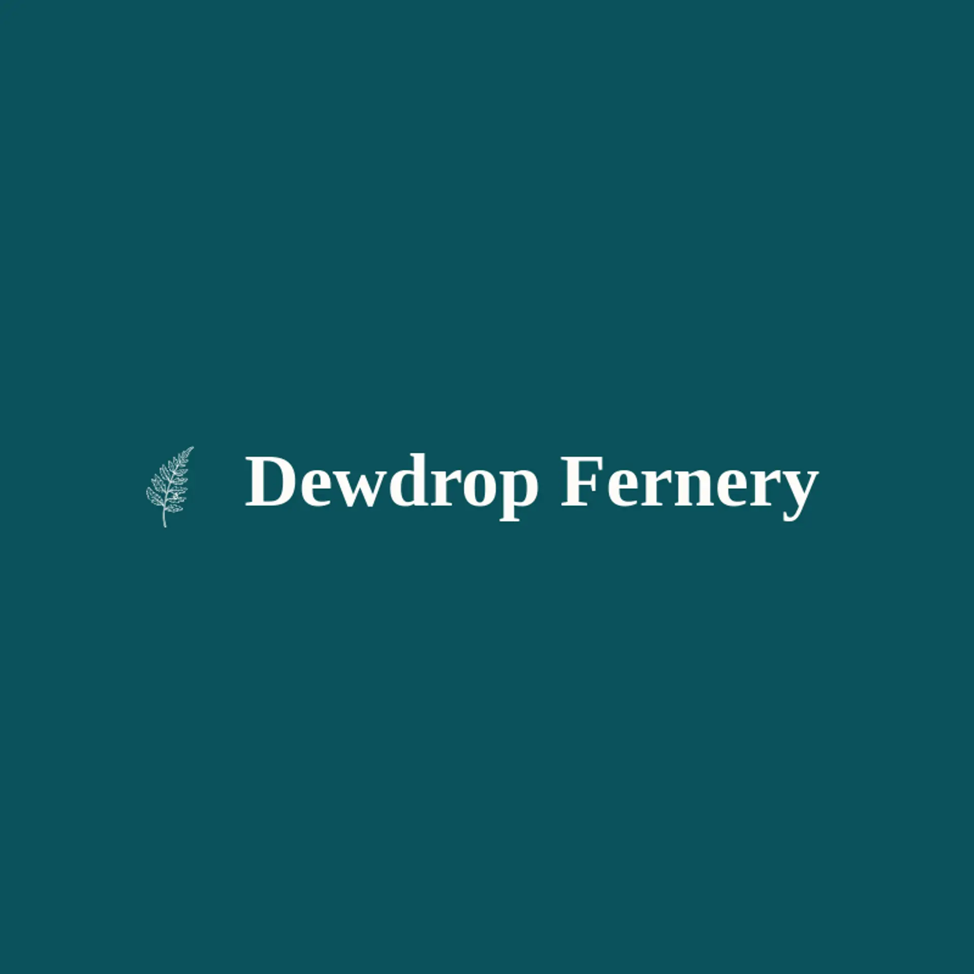 Dewdrop Fernery logo for fern