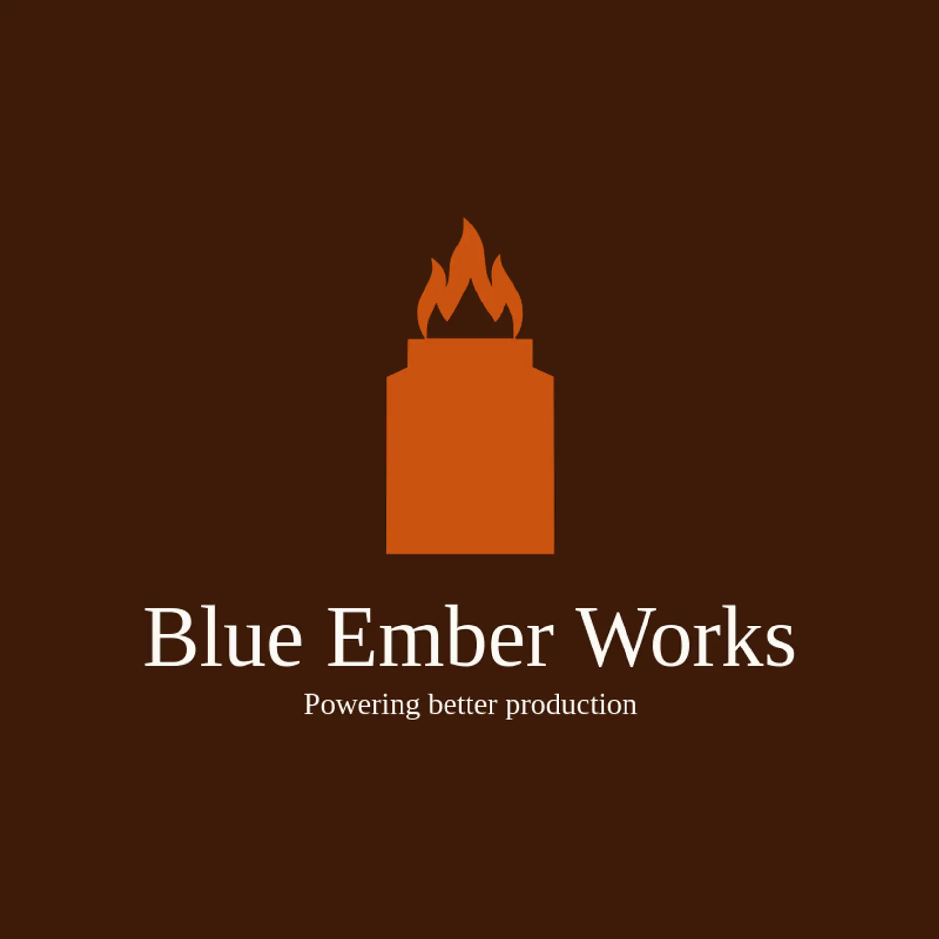 Blue Ember Works logo for manufacturing