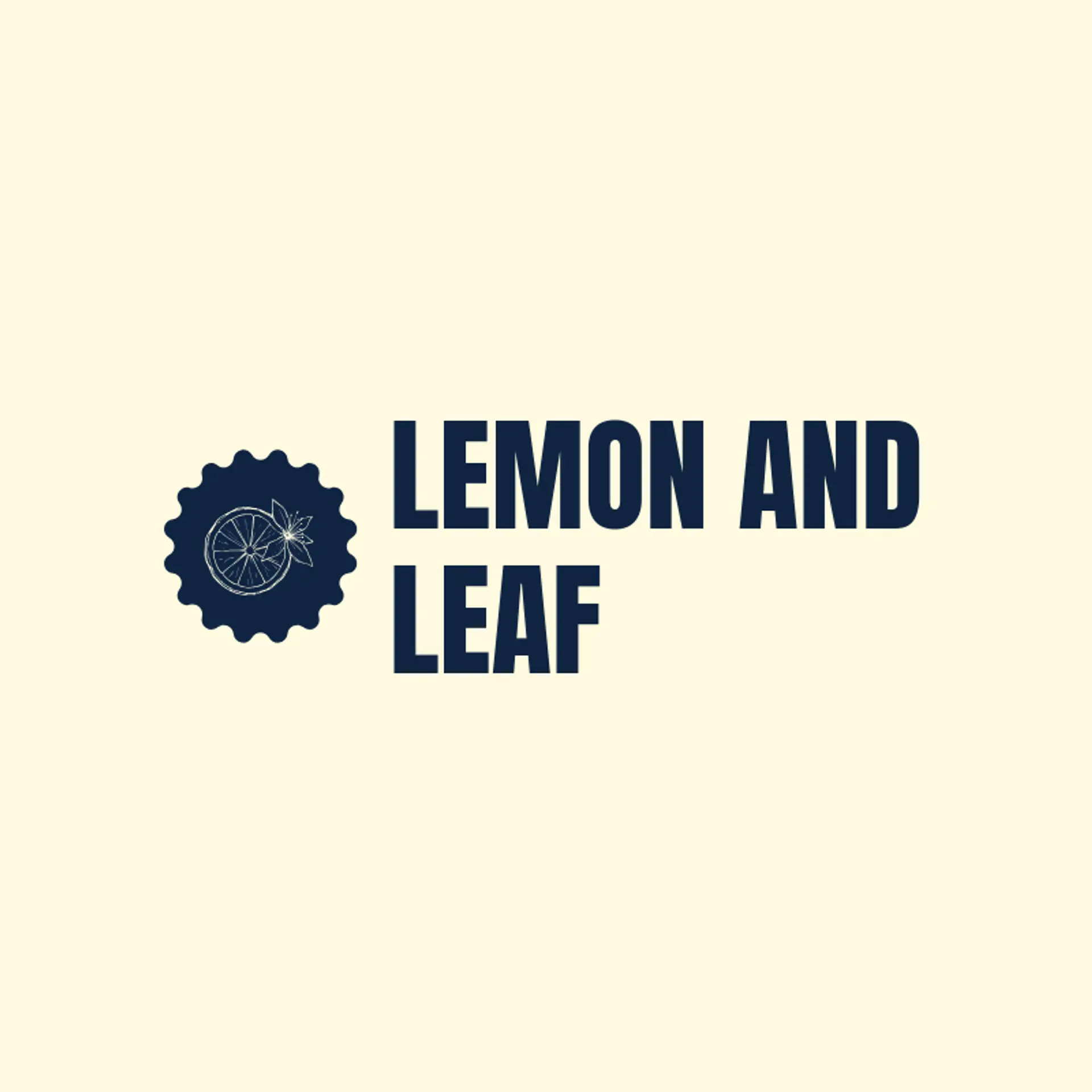 Lemon And Leaf logo for tea shop