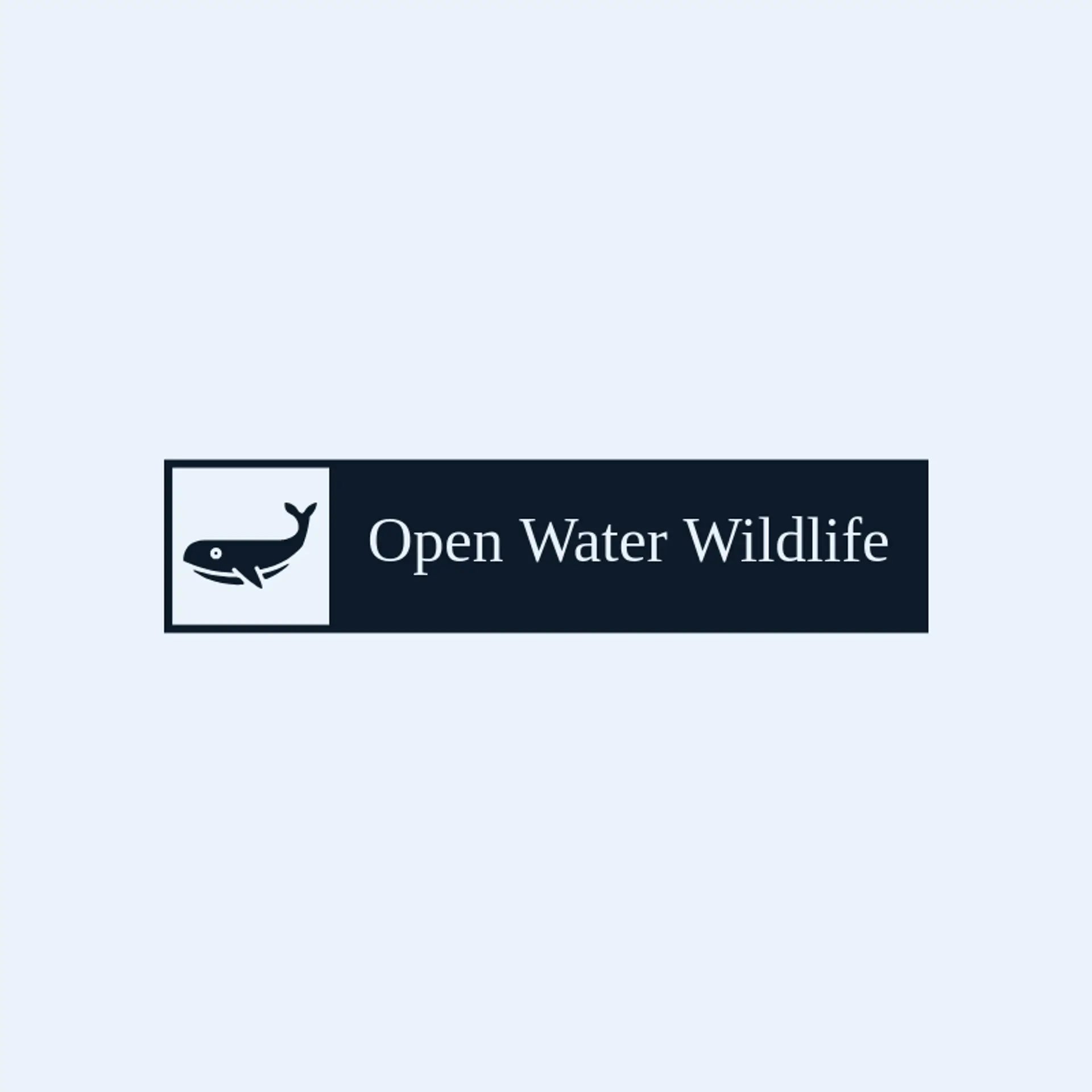 Open Water Wildlife logo for whale