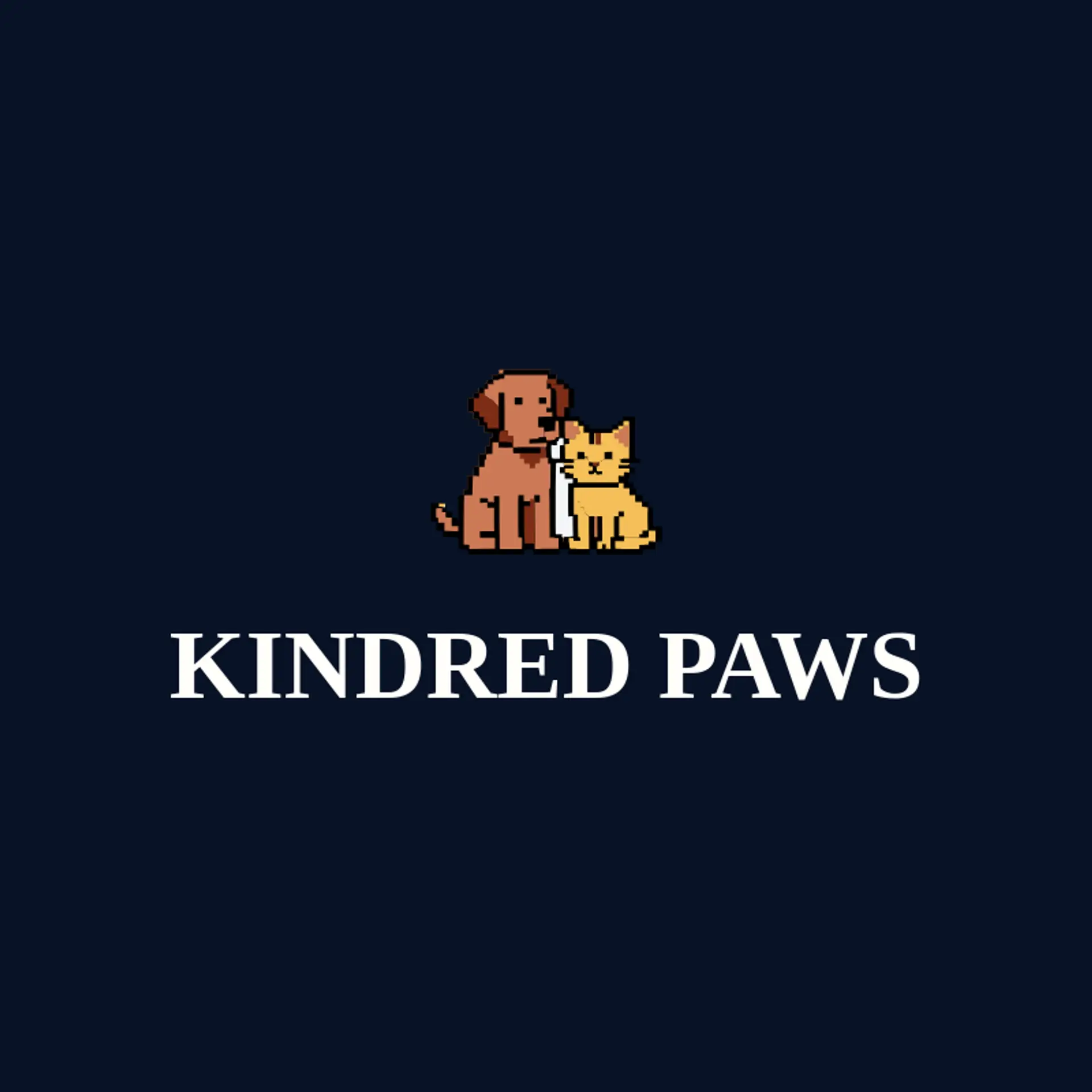 Kindred Paws logo for animal shelter