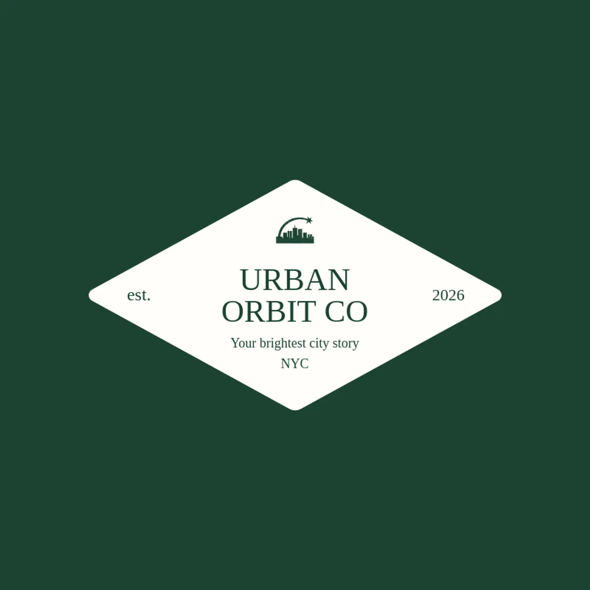 Urban Orbit Co logo for shooting star
