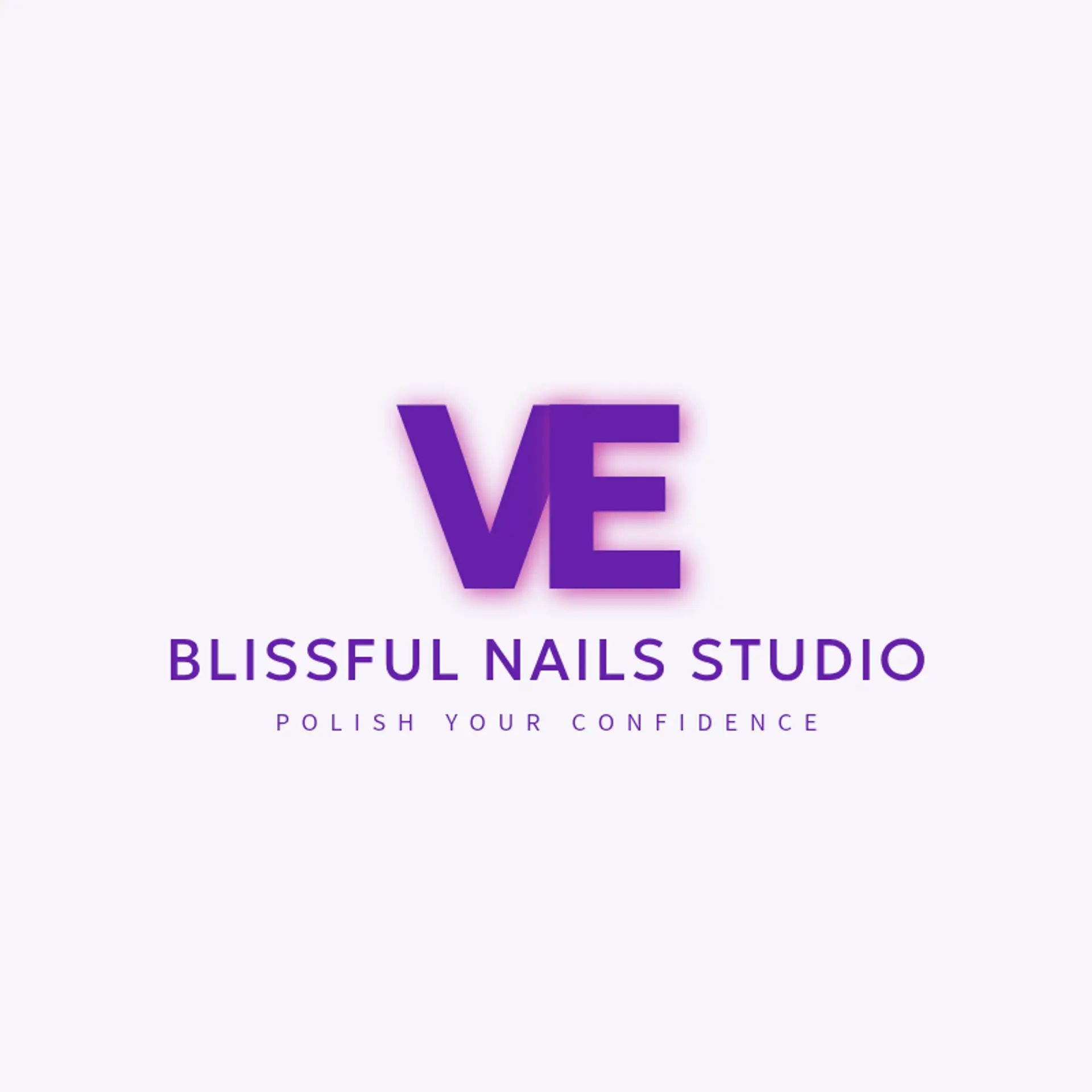 Blissful Nails Studio logo for nail salon
