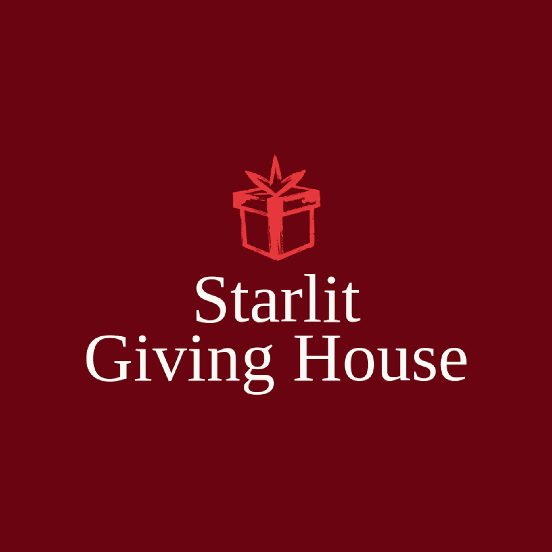 Starlit Giving House logo for holiday
