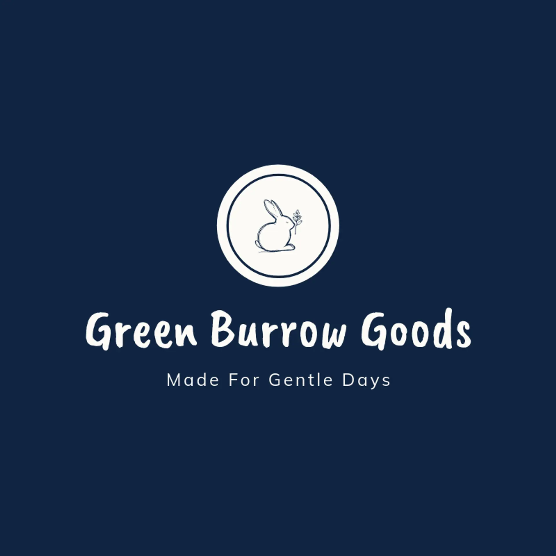 Green Burrow Goods logo for bunny