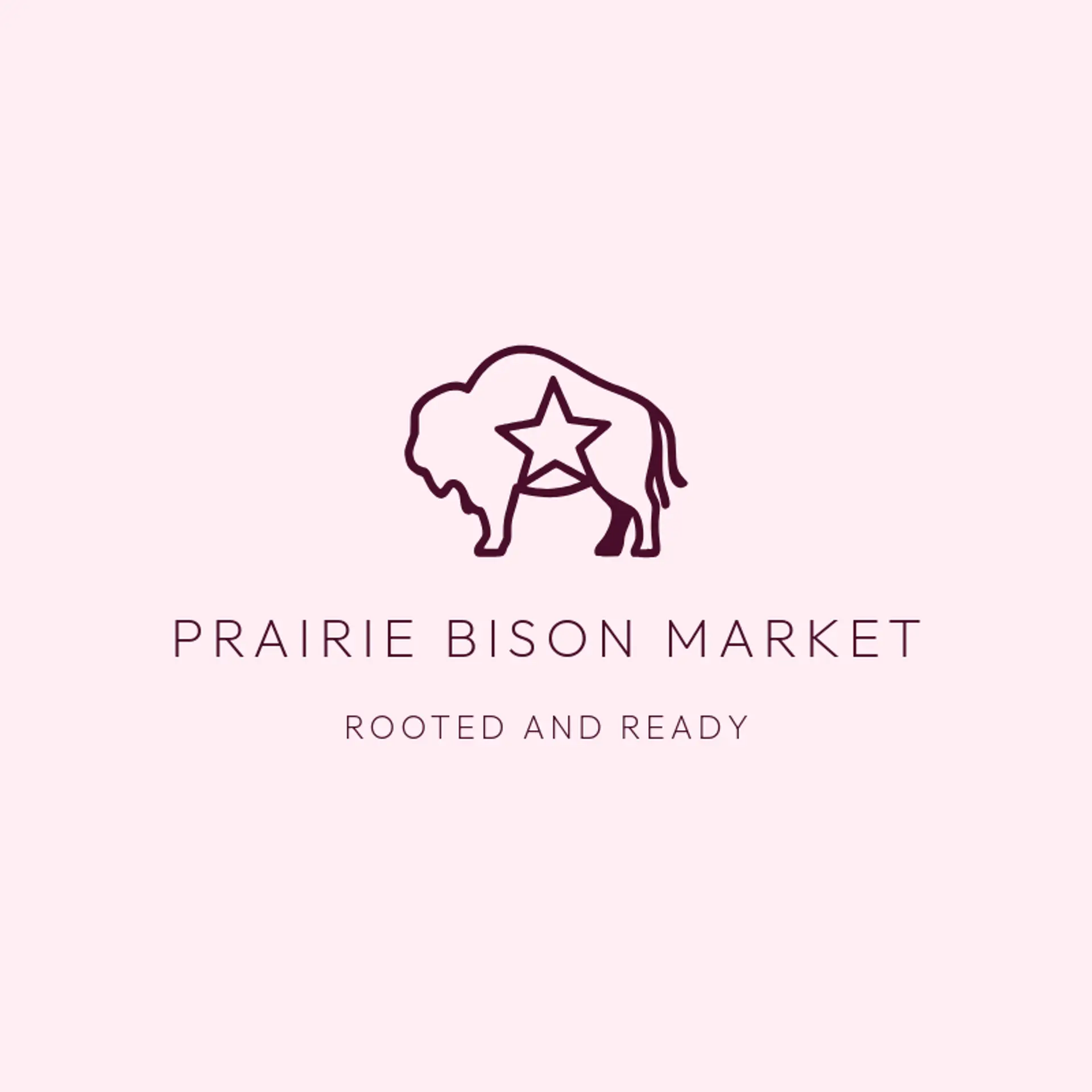 Prairie Bison Market logo for american