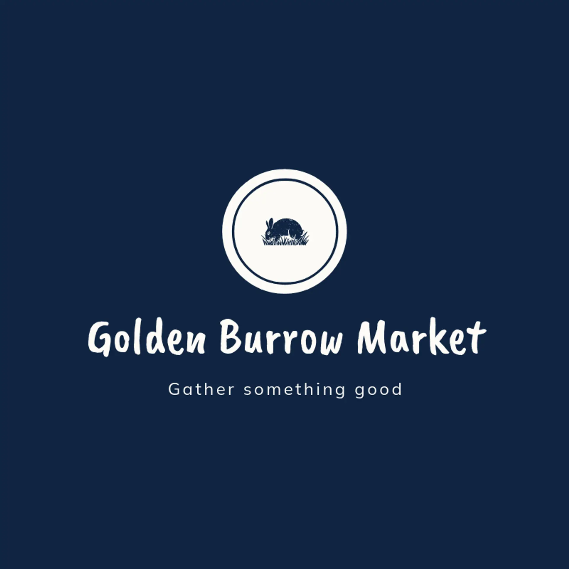 Golden Burrow Market logo for rabbit