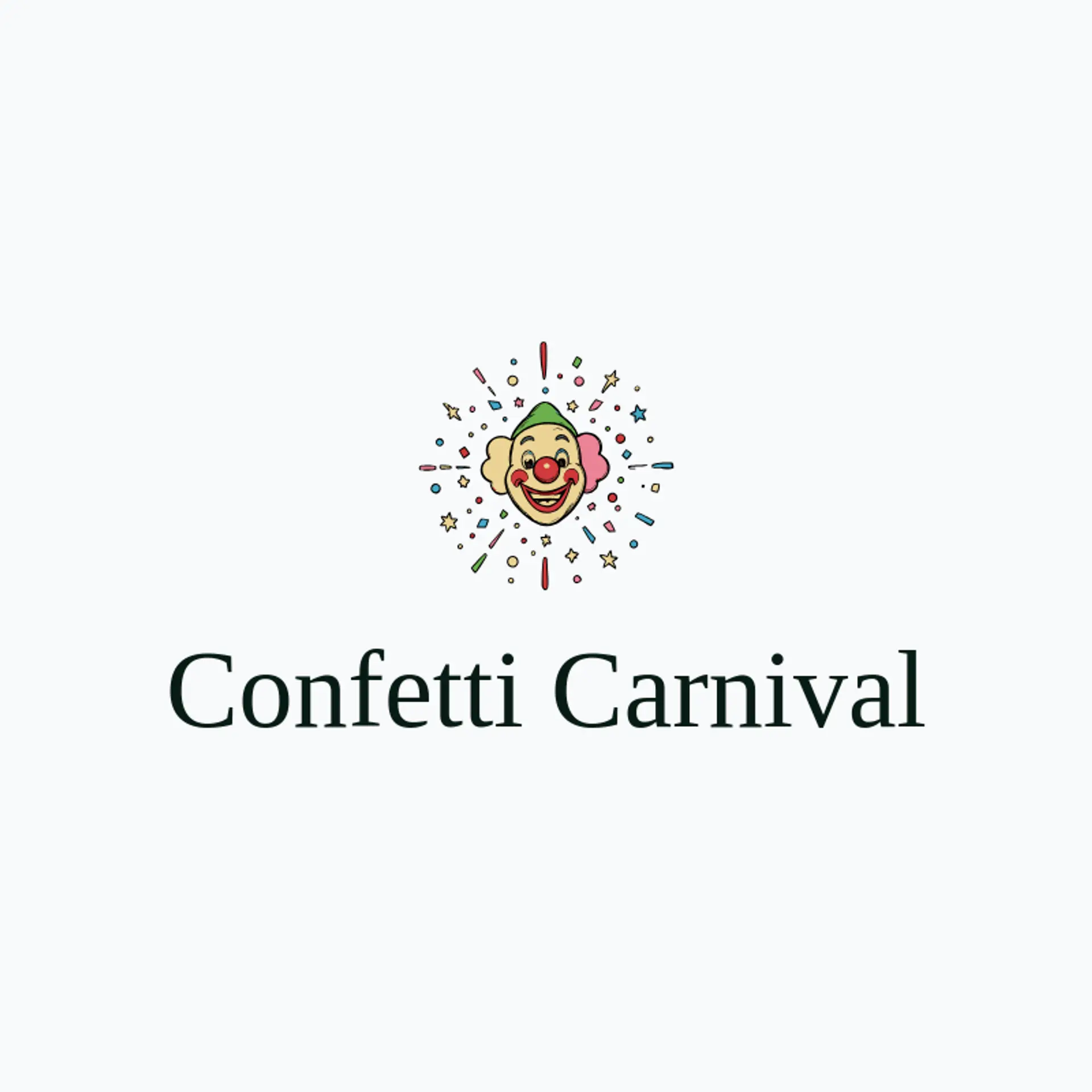 Confetti Carnival logo for clown