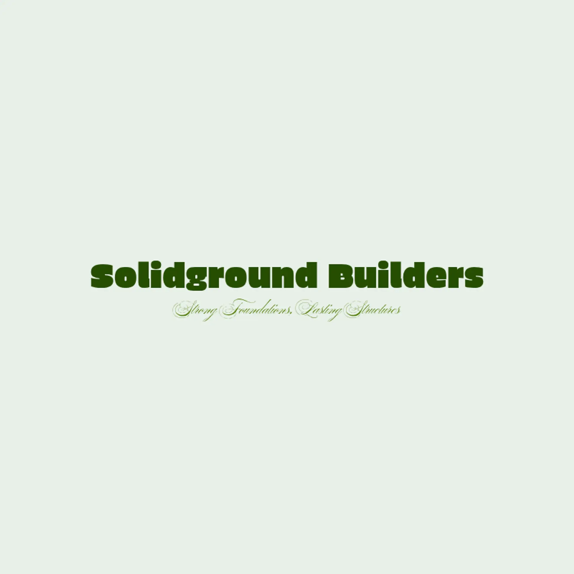 SolidGround Builders logo for construction business