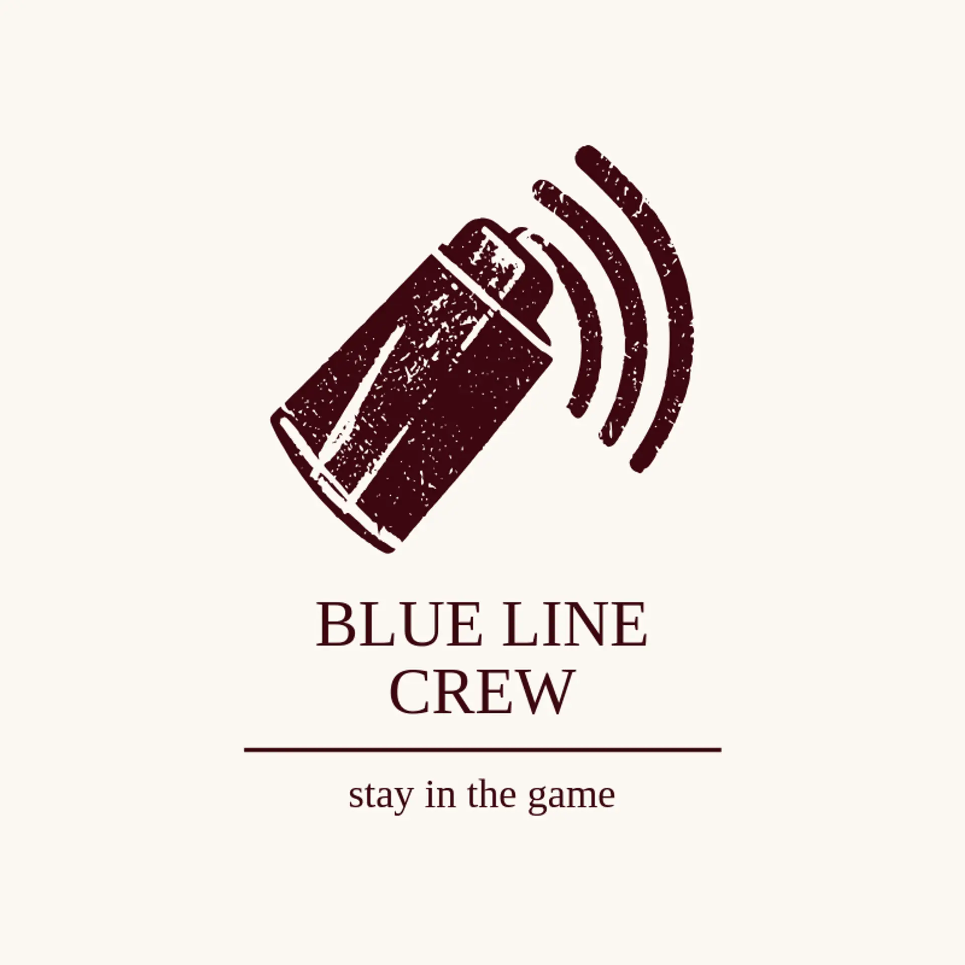 Blue Line Crew logo for sports team