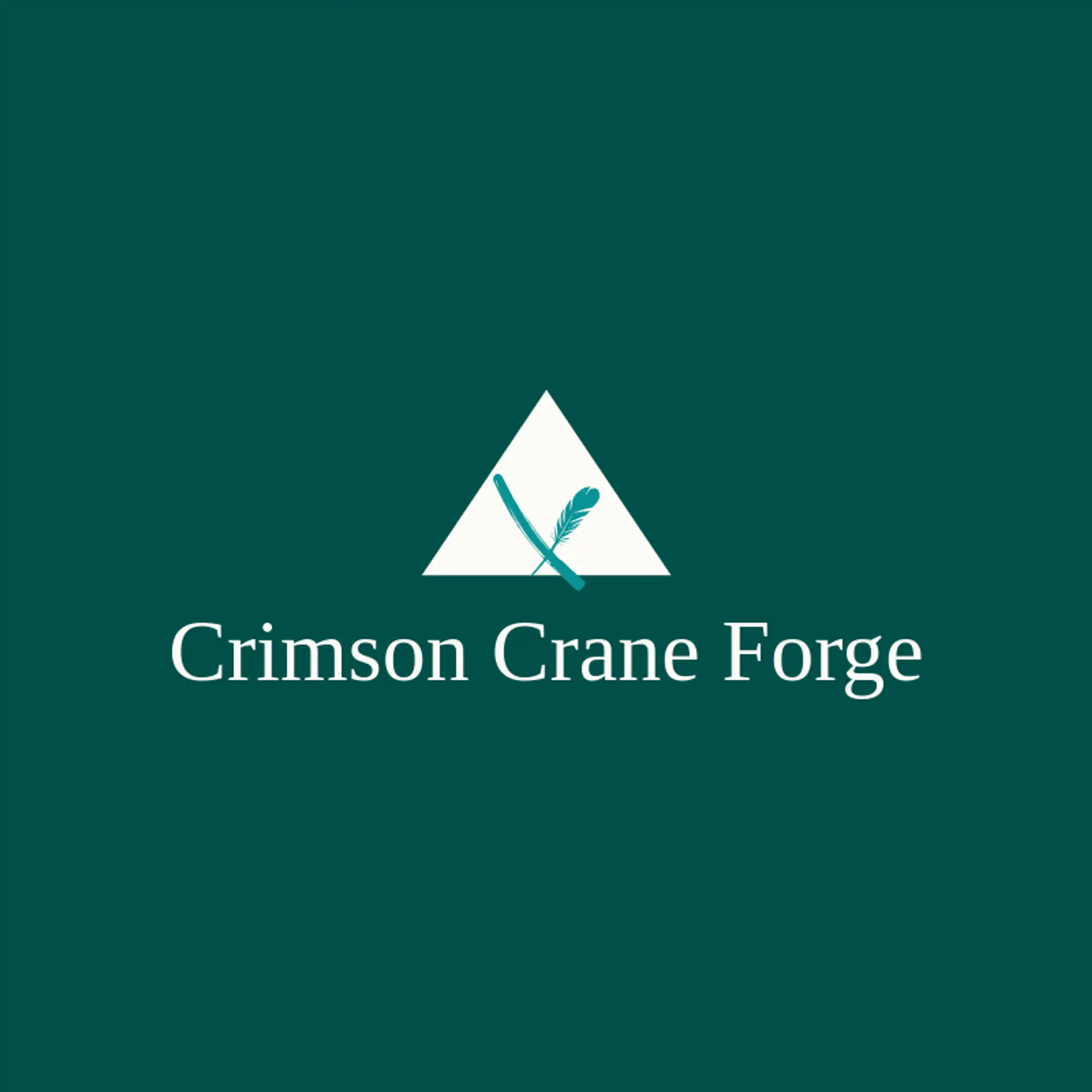 Crimson Crane Forge logo for katana