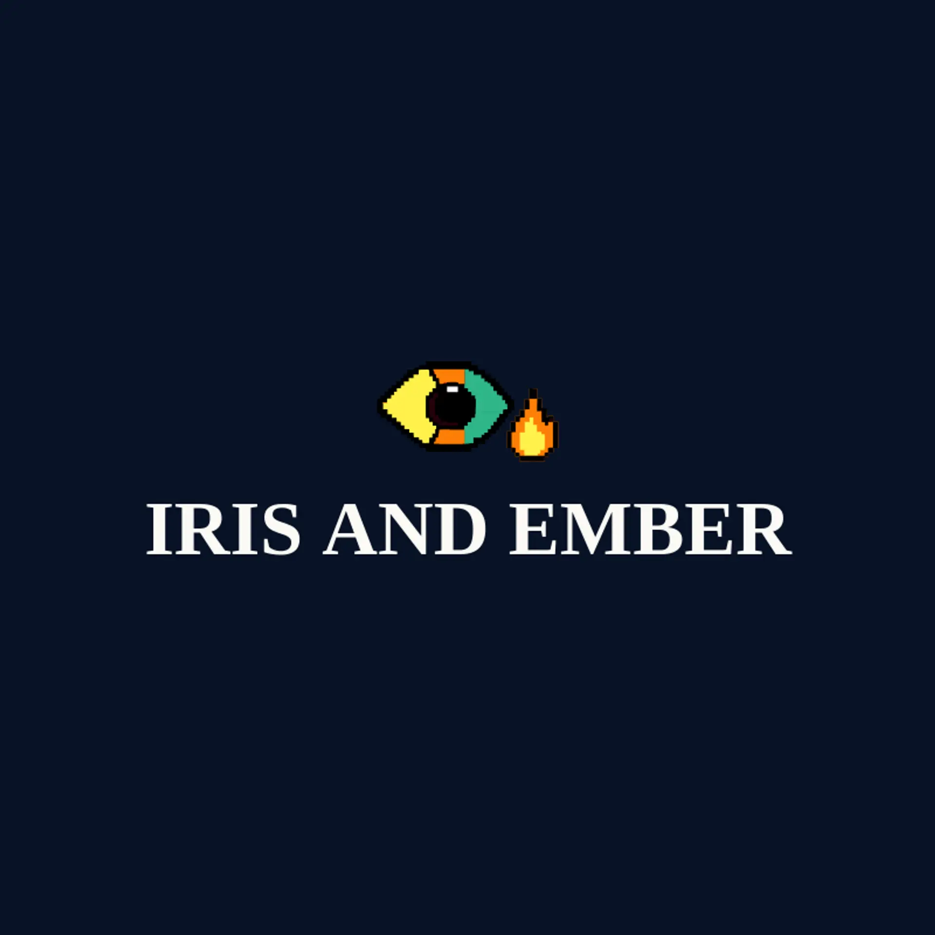 Iris and Ember logo for stained glass