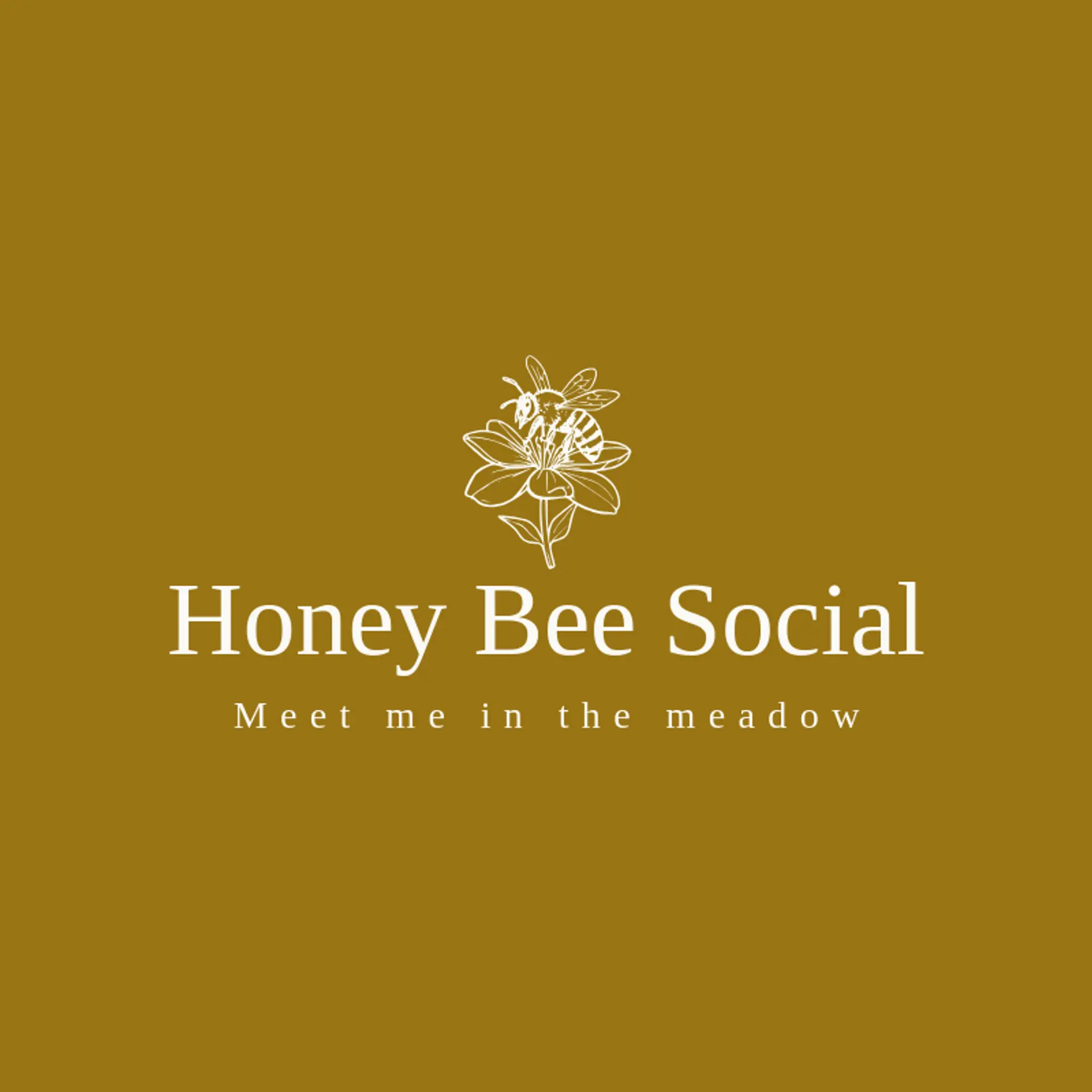 Honey Bee Social logo for honey bee