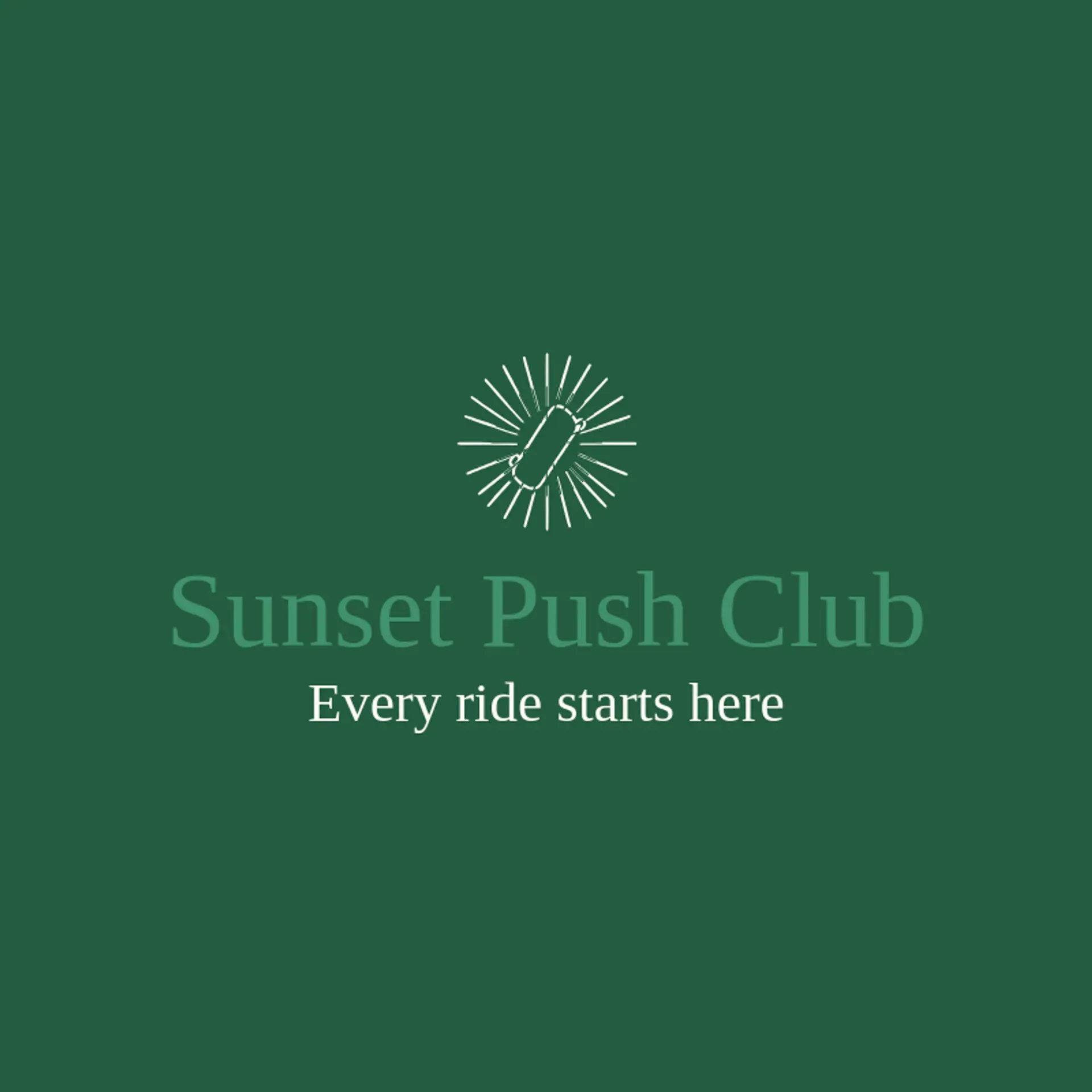 Sunset Push Club logo for skate