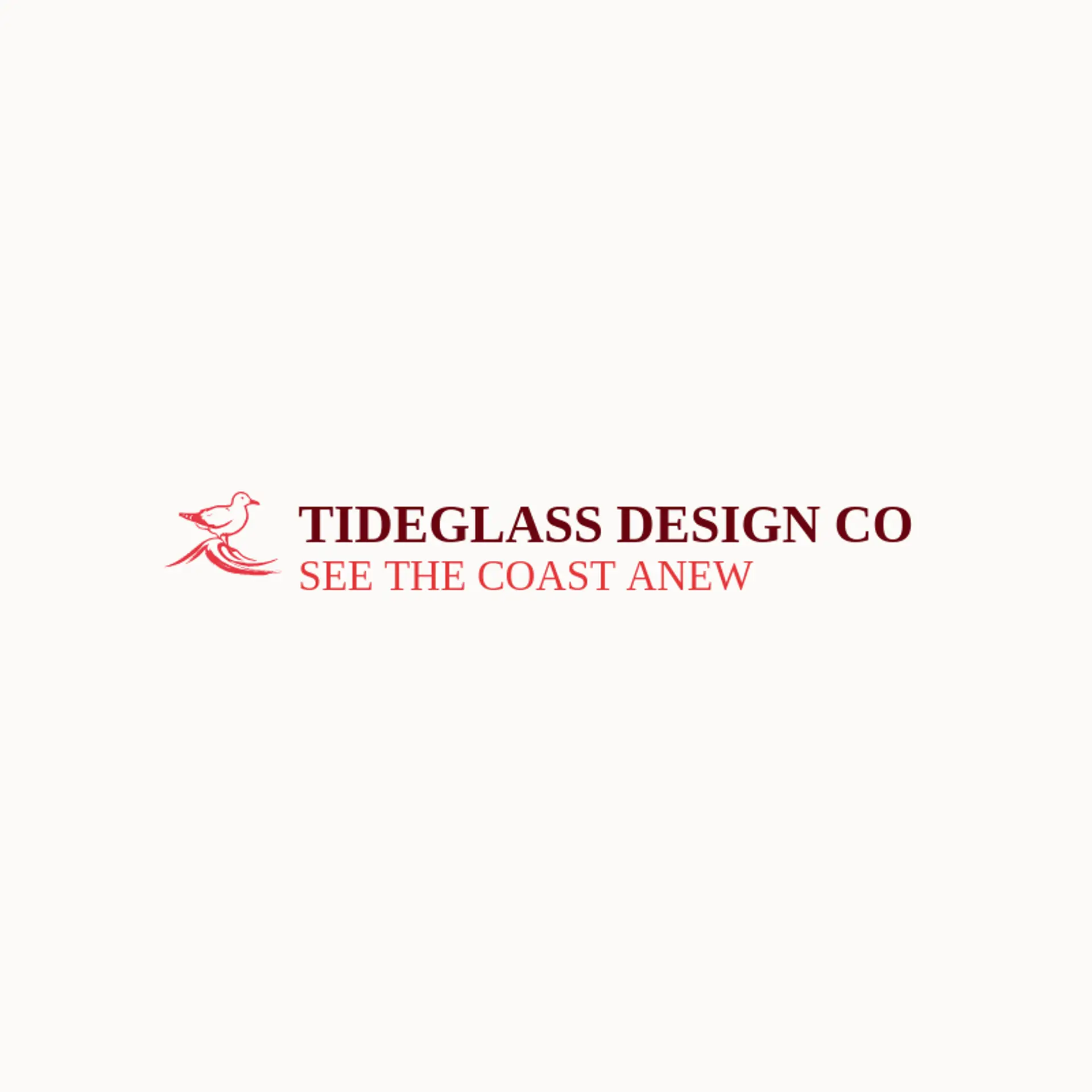 Tideglass Design Co logo for seagull