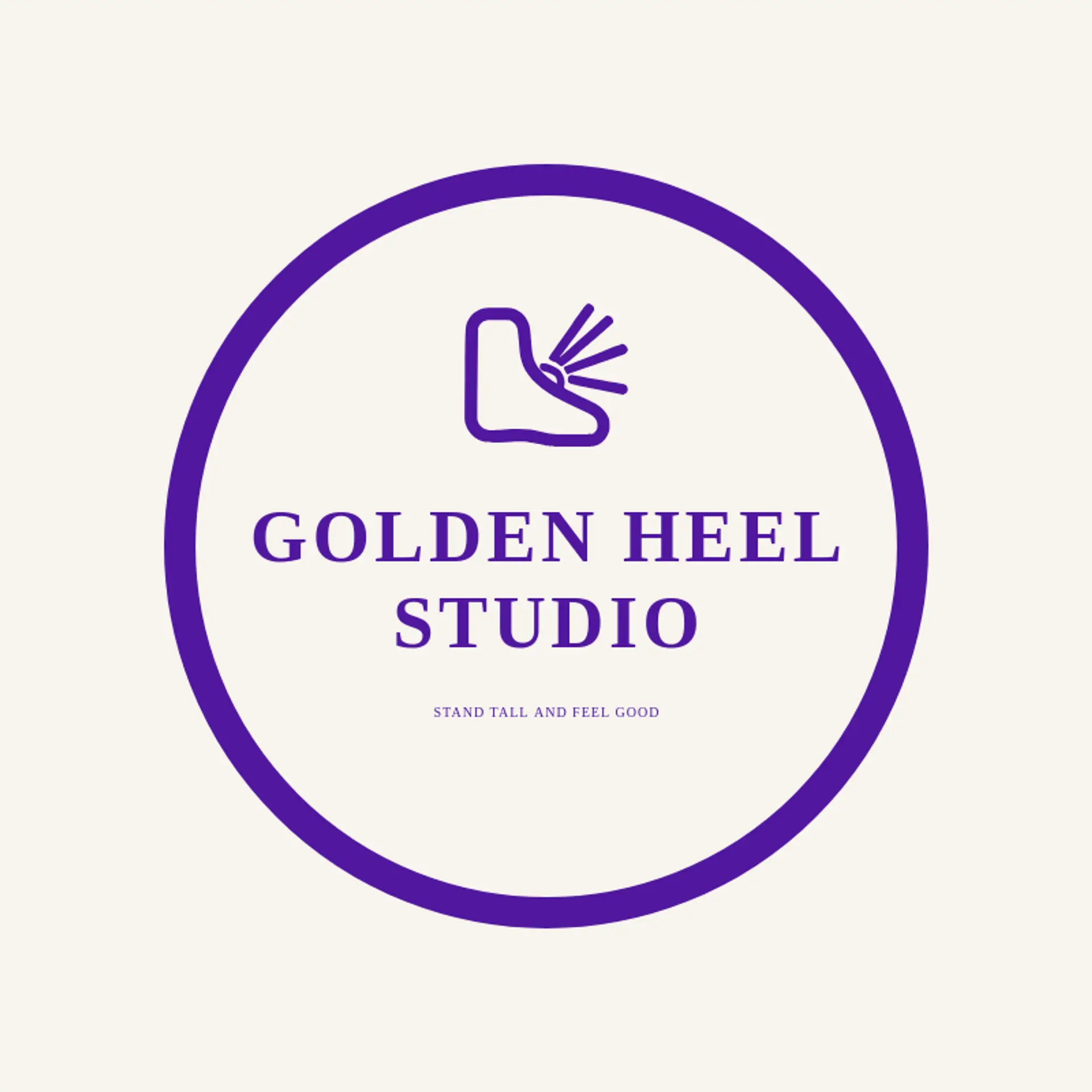 Golden Heel Studio logo for foot