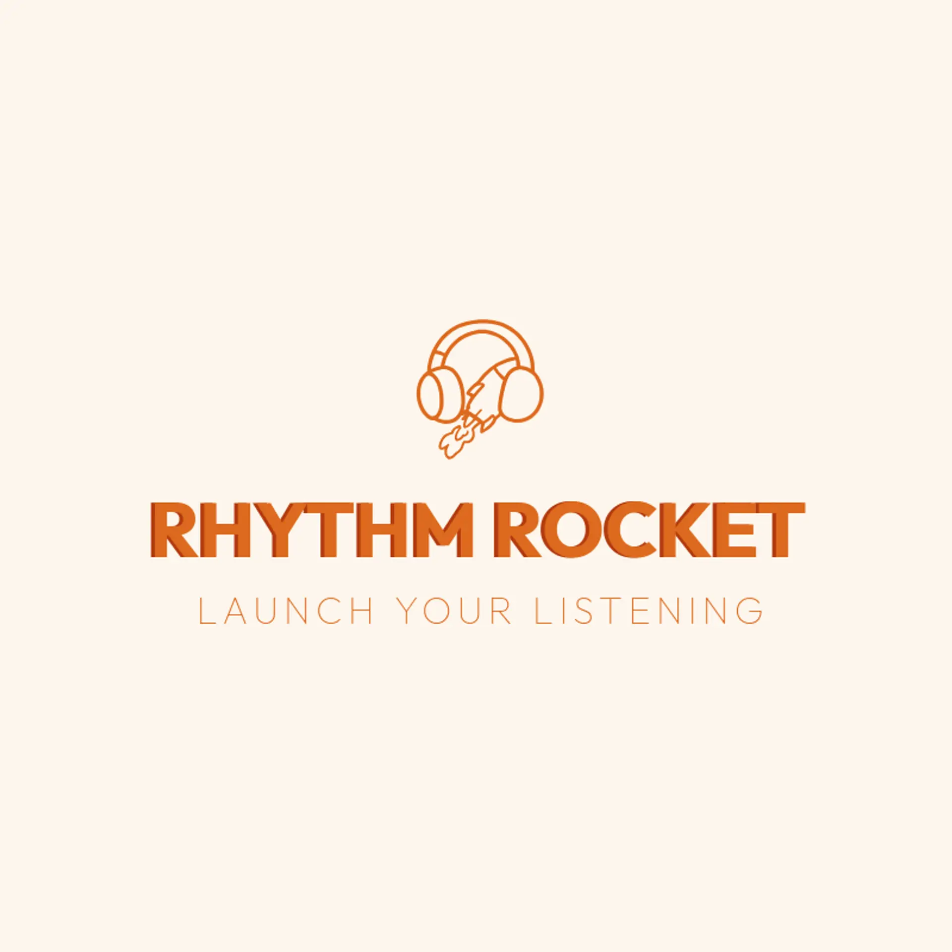 Rhythm Rocket logo for headphones