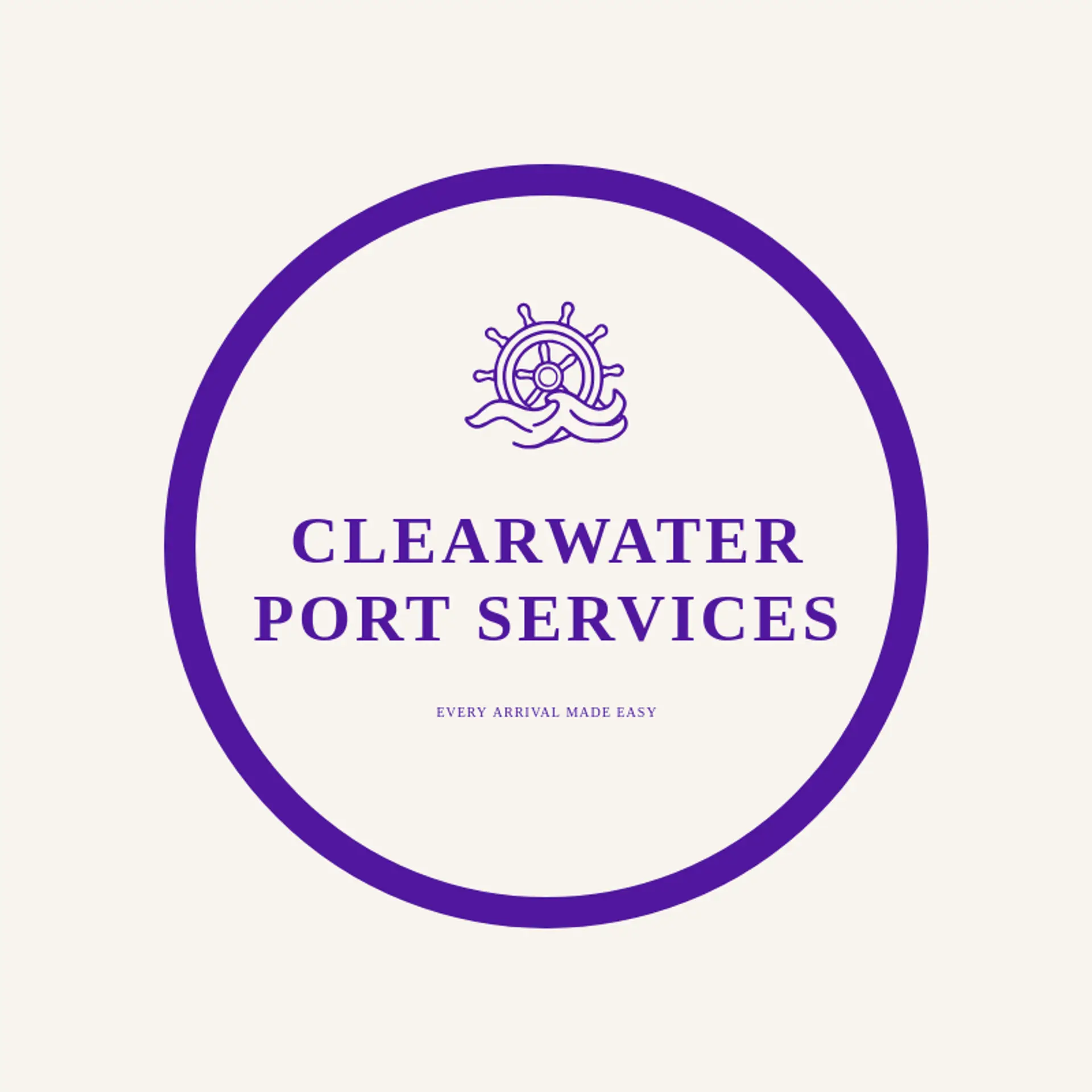 Clearwater Port Services logo for harbor