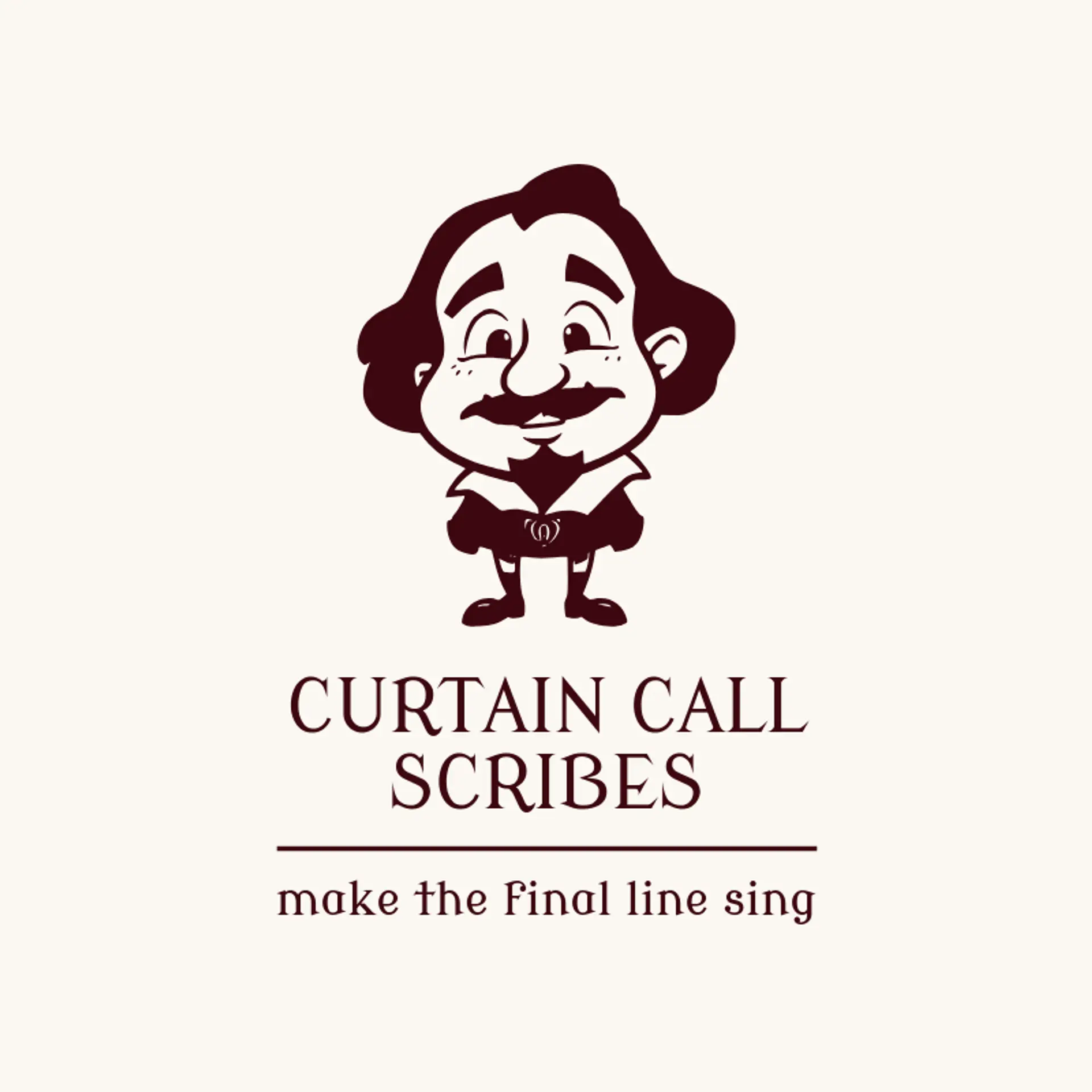 Curtain Call Scribes logo for playwright