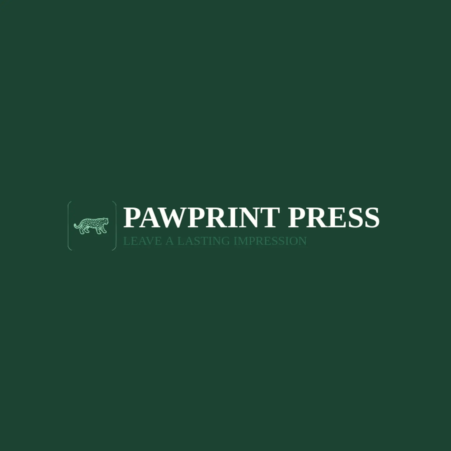 Pawprint Press logo for leopard