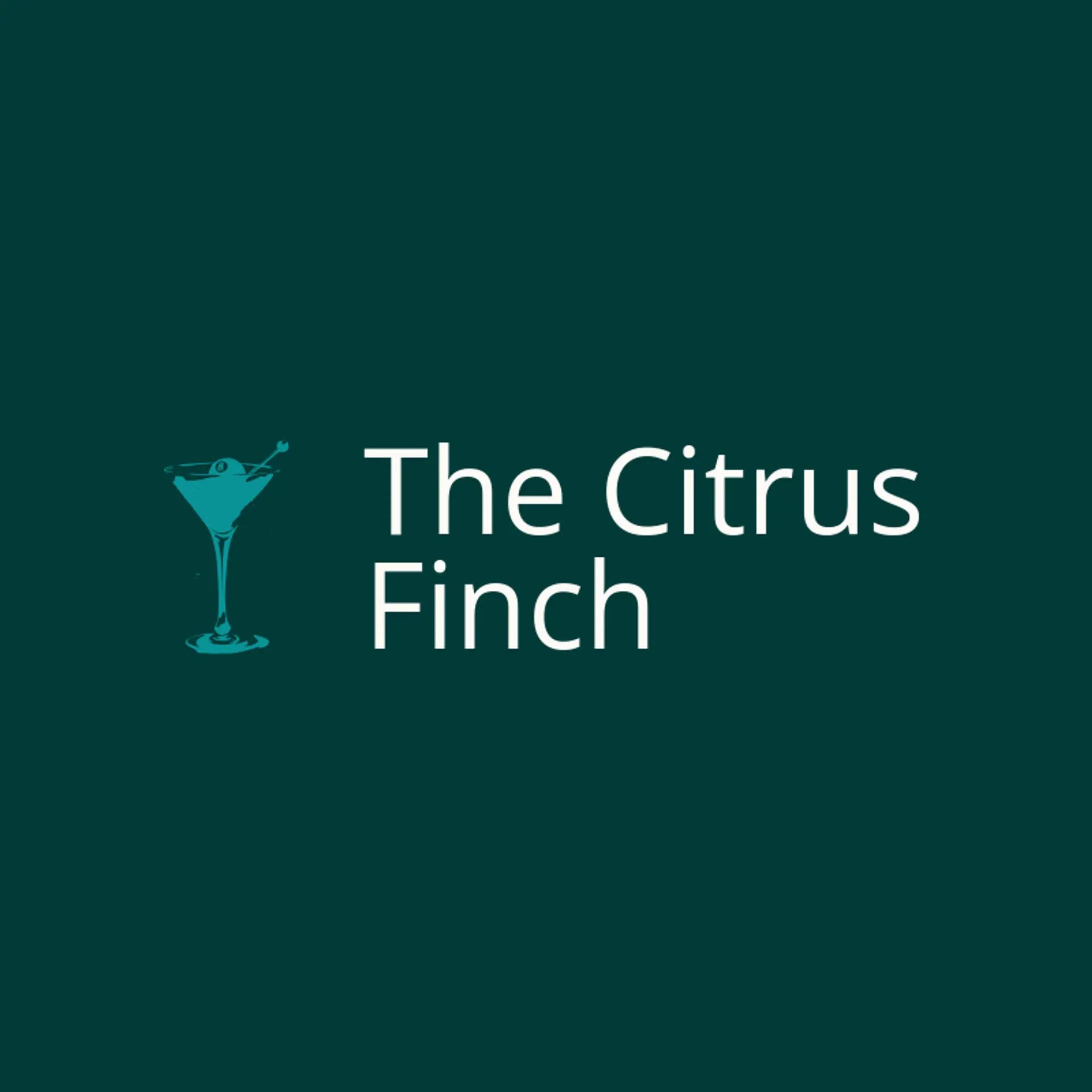 The Citrus Finch logo for martini