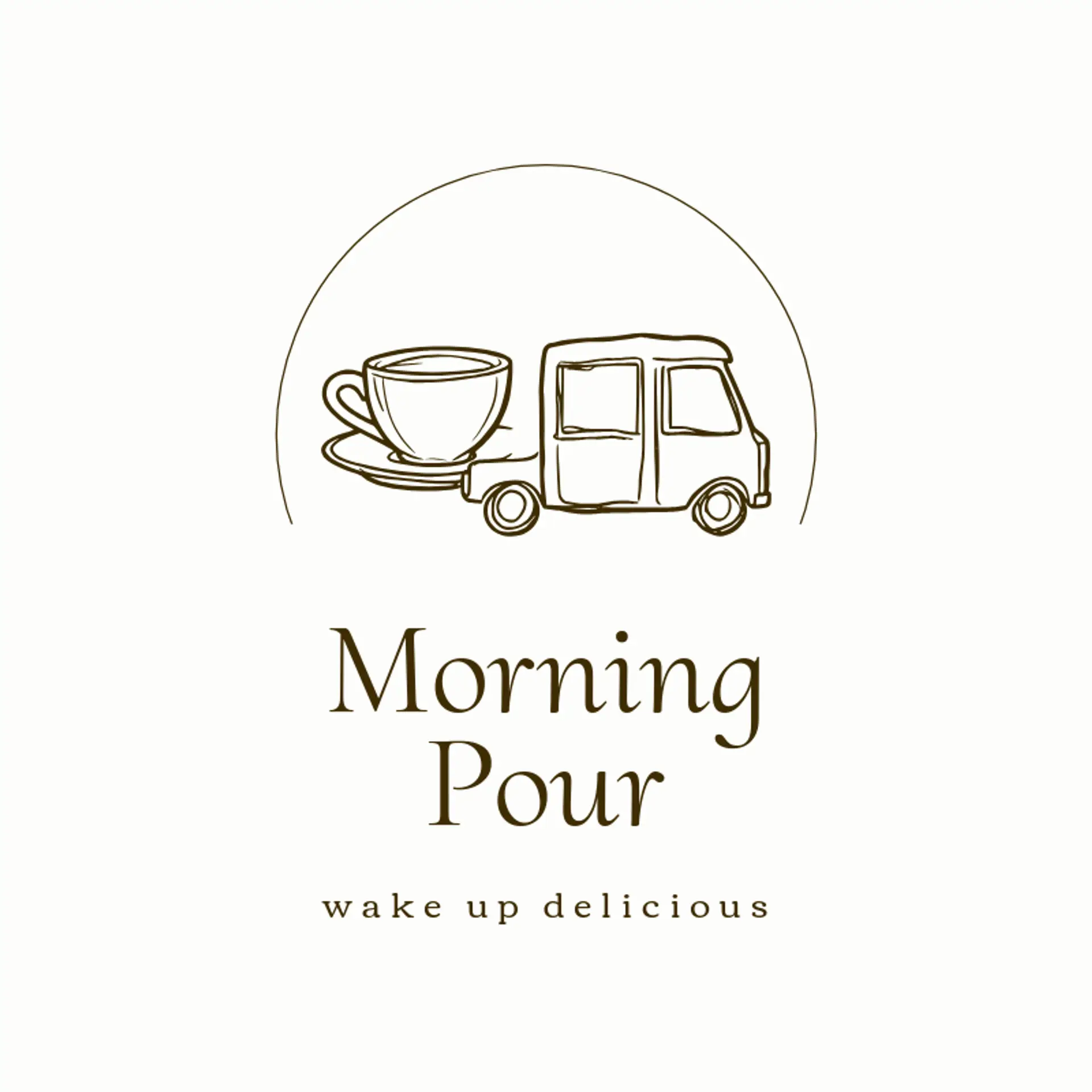 Morning Pour logo for food truck