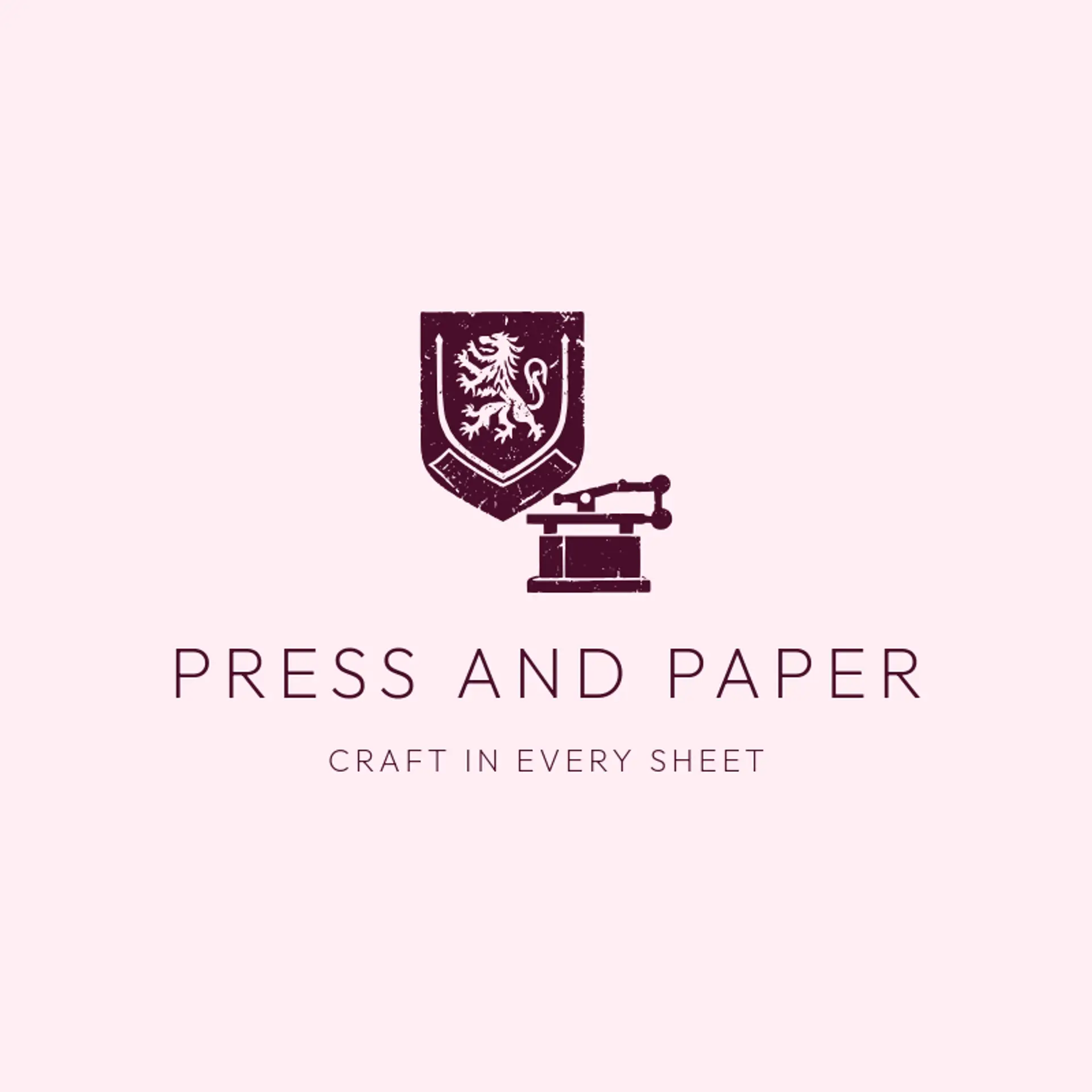 Press and Paper logo for printing press